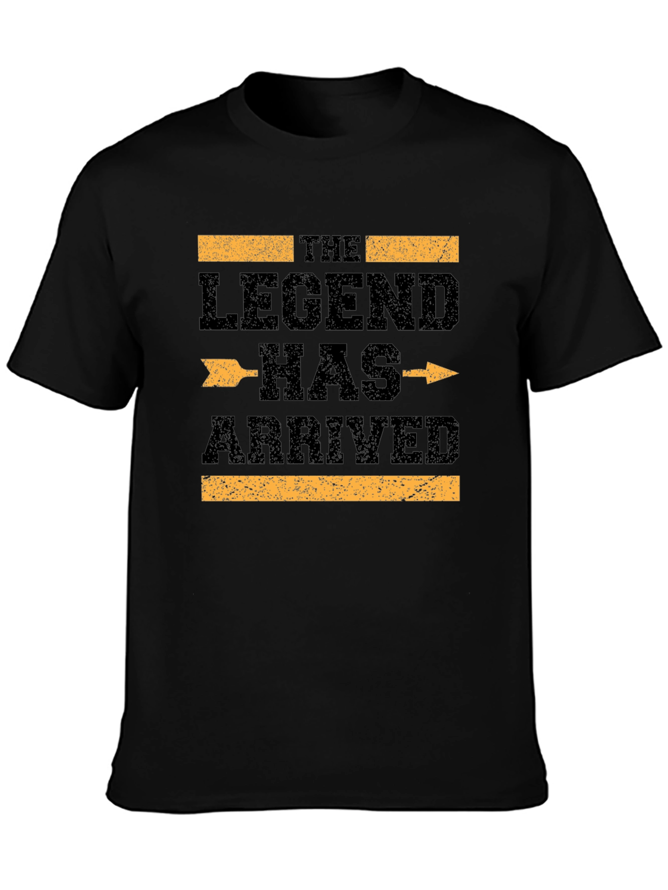 The Legend Has Arrived Black Graphic T-Shirt