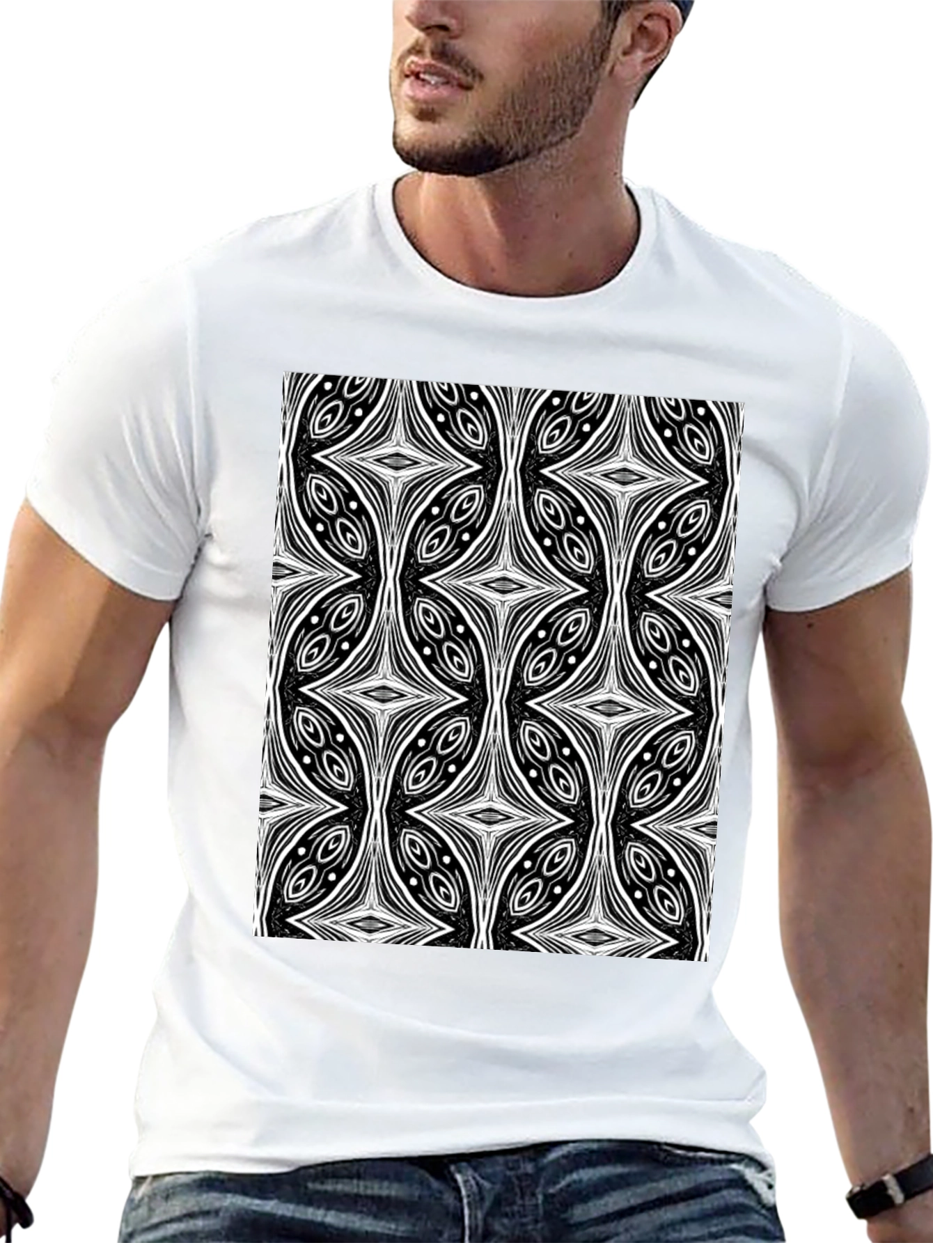 Abstract Black T-Shirt