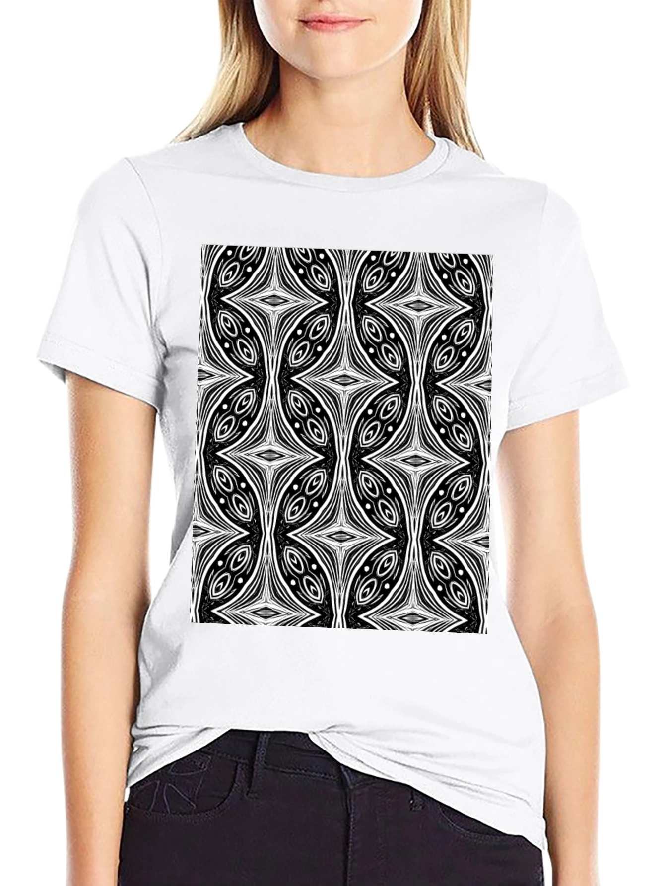 Abstract Black T-Shirt