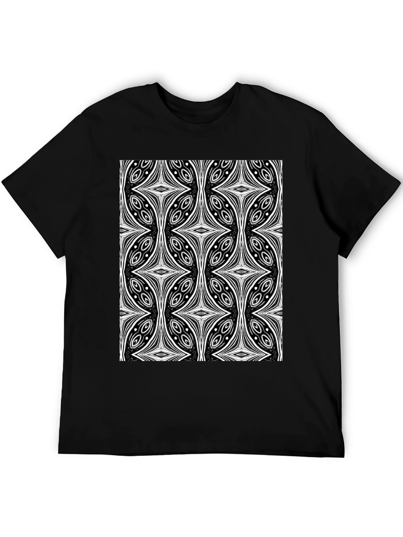 Abstract Black T-Shirt