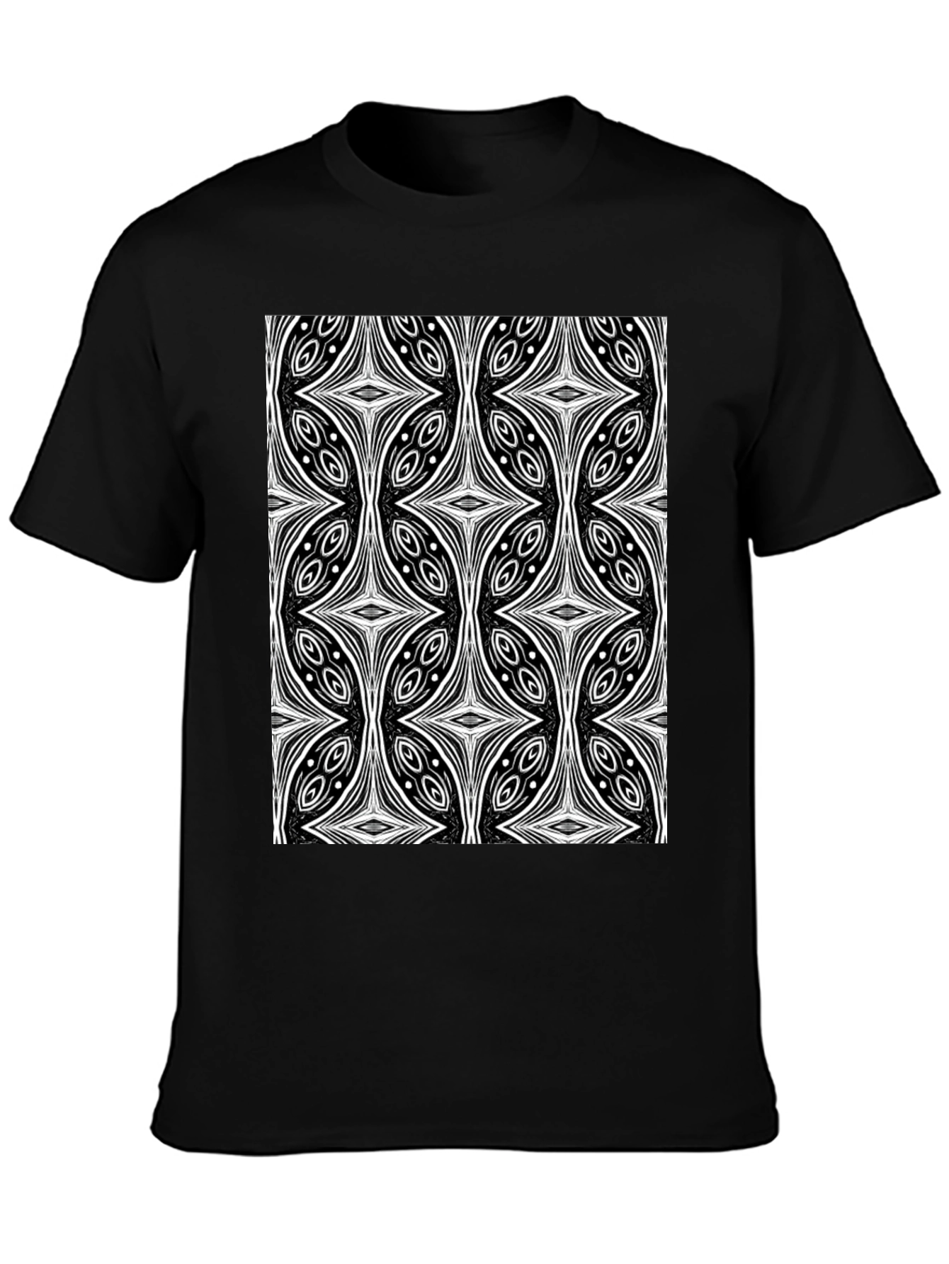 Abstract Black T-Shirt