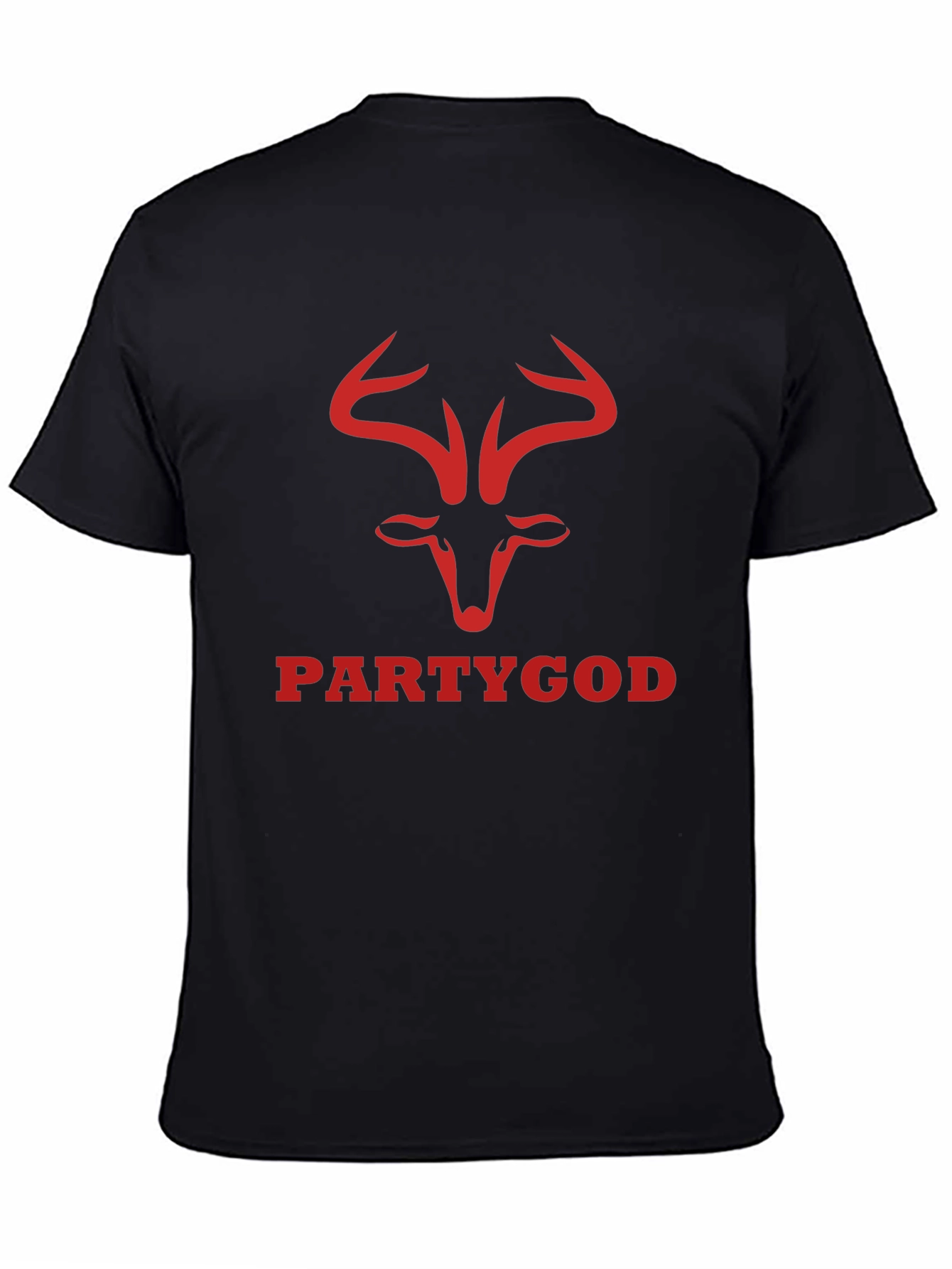 Party God Deer Graphic Tee - Black