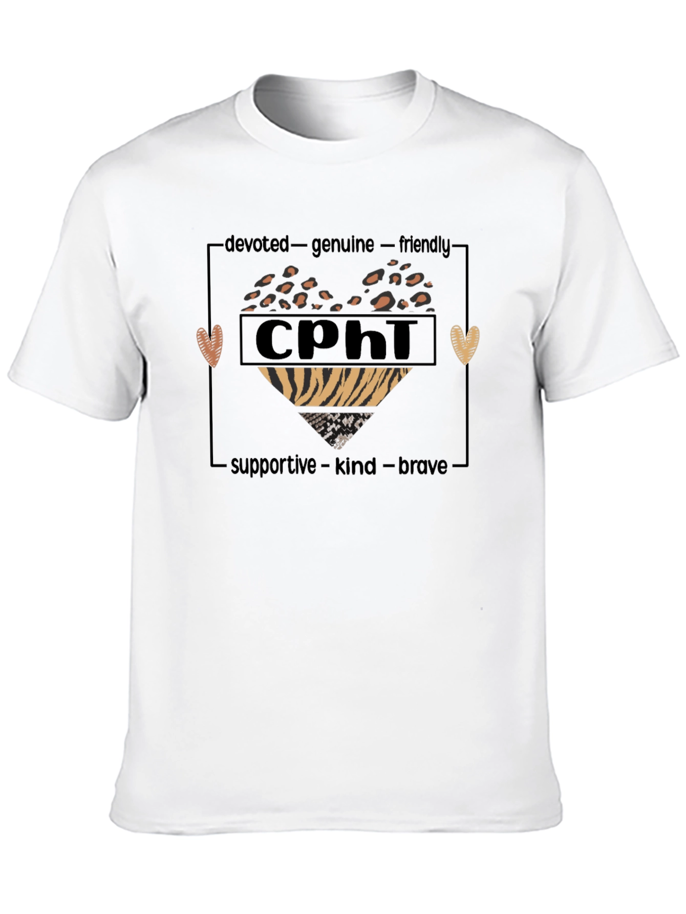 CPhi Heart Graphic T-Shirt - Devoted Genuine Friendly