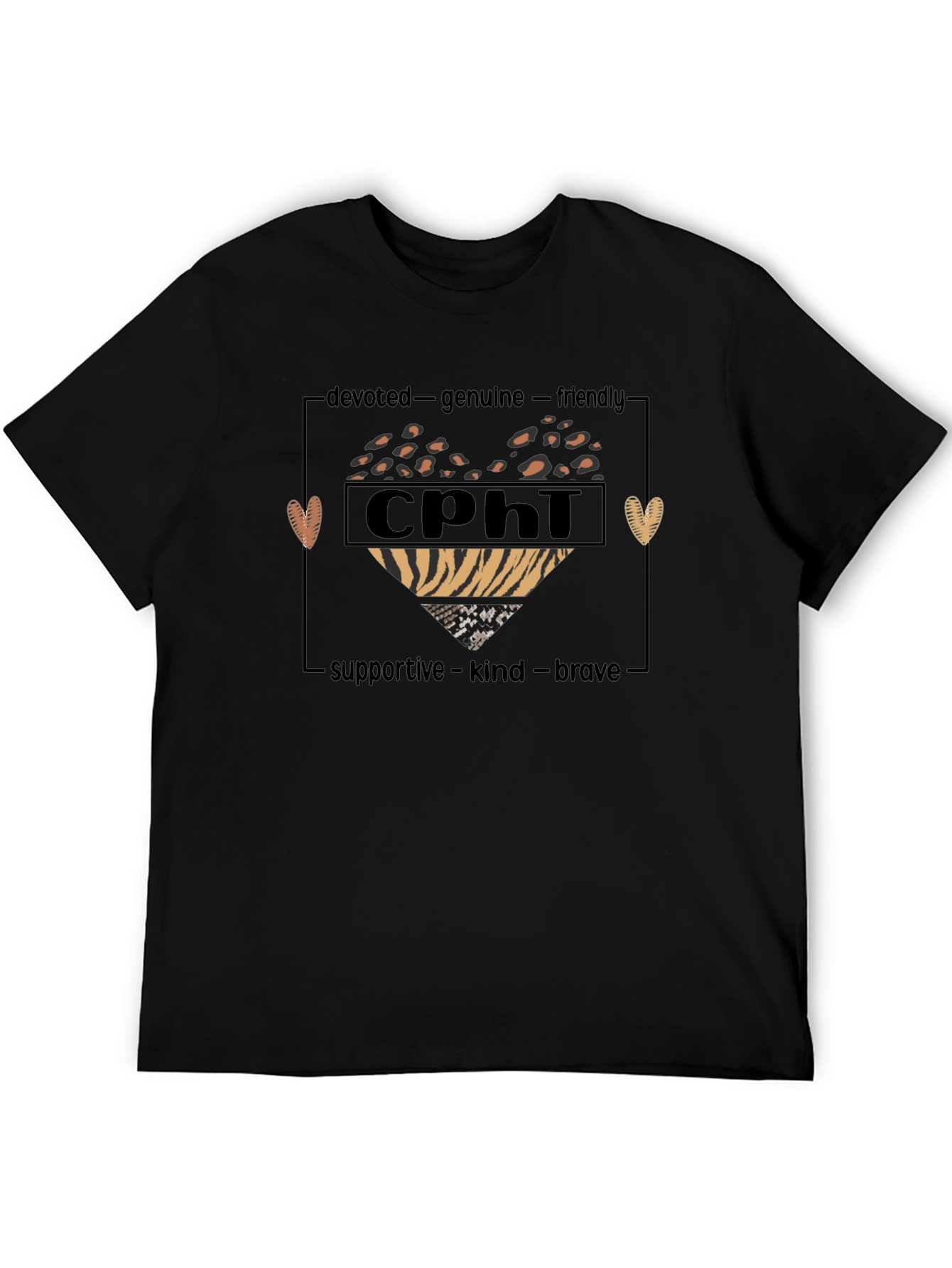 CPhi Heart Graphic T-Shirt - Devoted Genuine Friendly