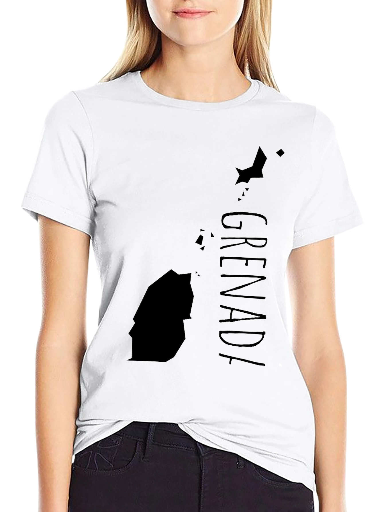 Grenada Map T-Shirt - Black Island Pride