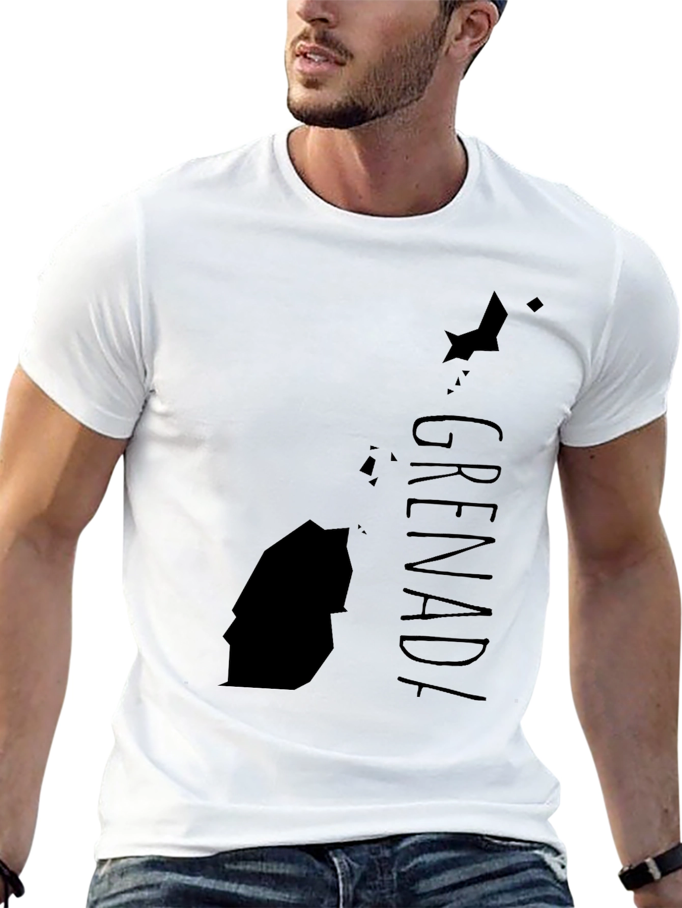 Grenada Map T-Shirt - Black Island Pride
