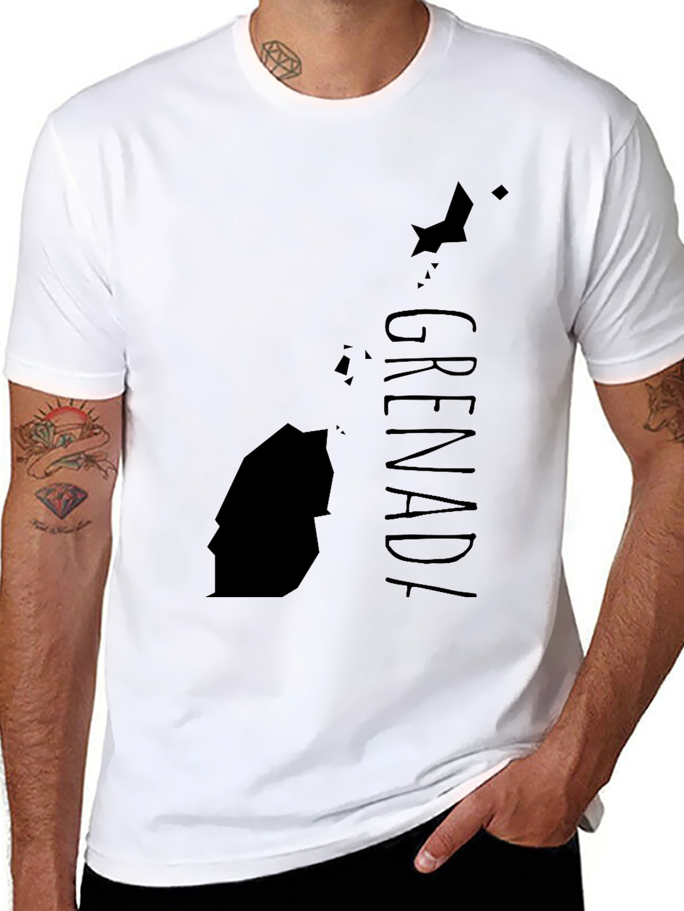 Grenada Map T-Shirt - Black Island Pride