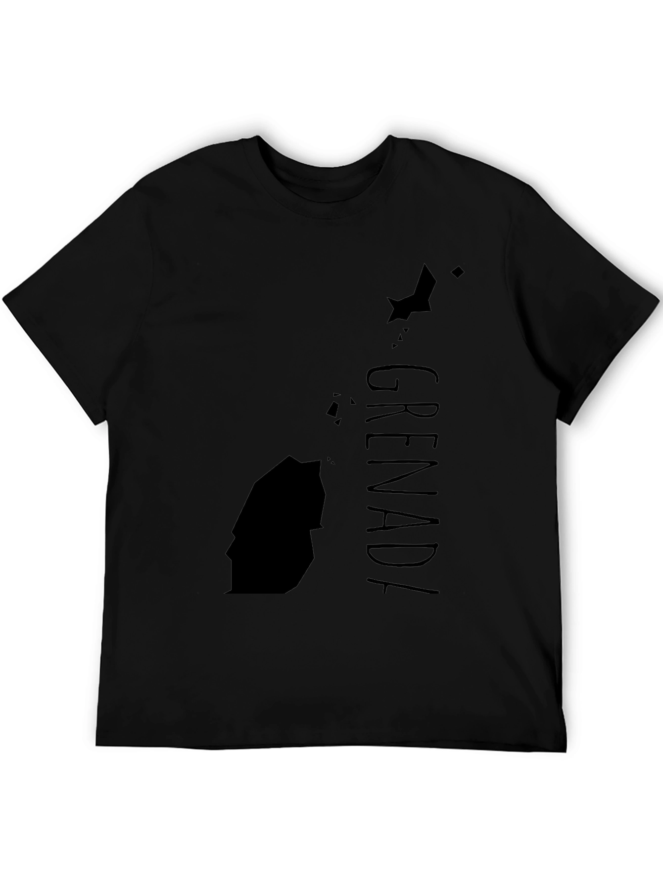 Grenada Map T-Shirt - Black Island Pride