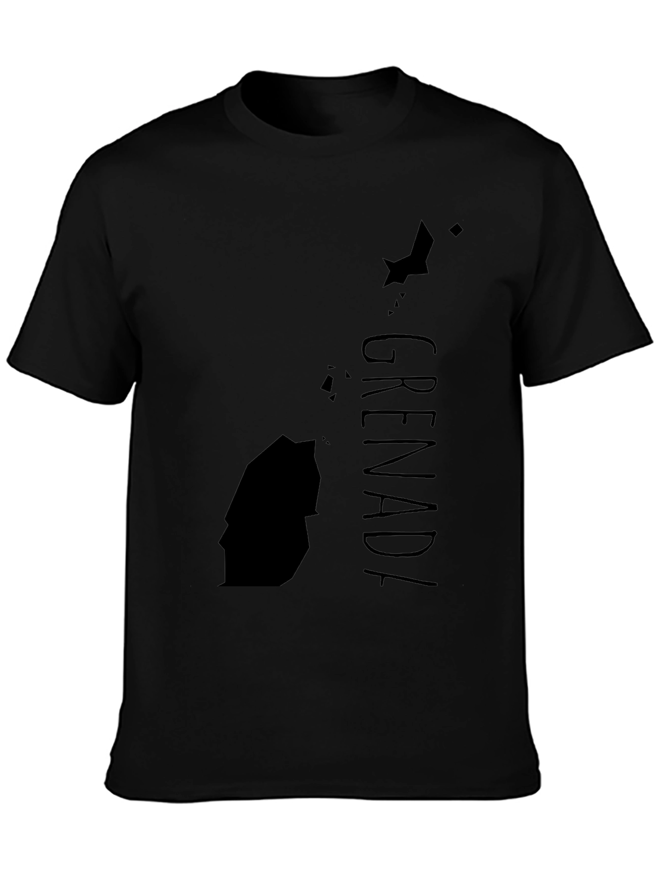 Grenada Map T-Shirt - Black Island Pride