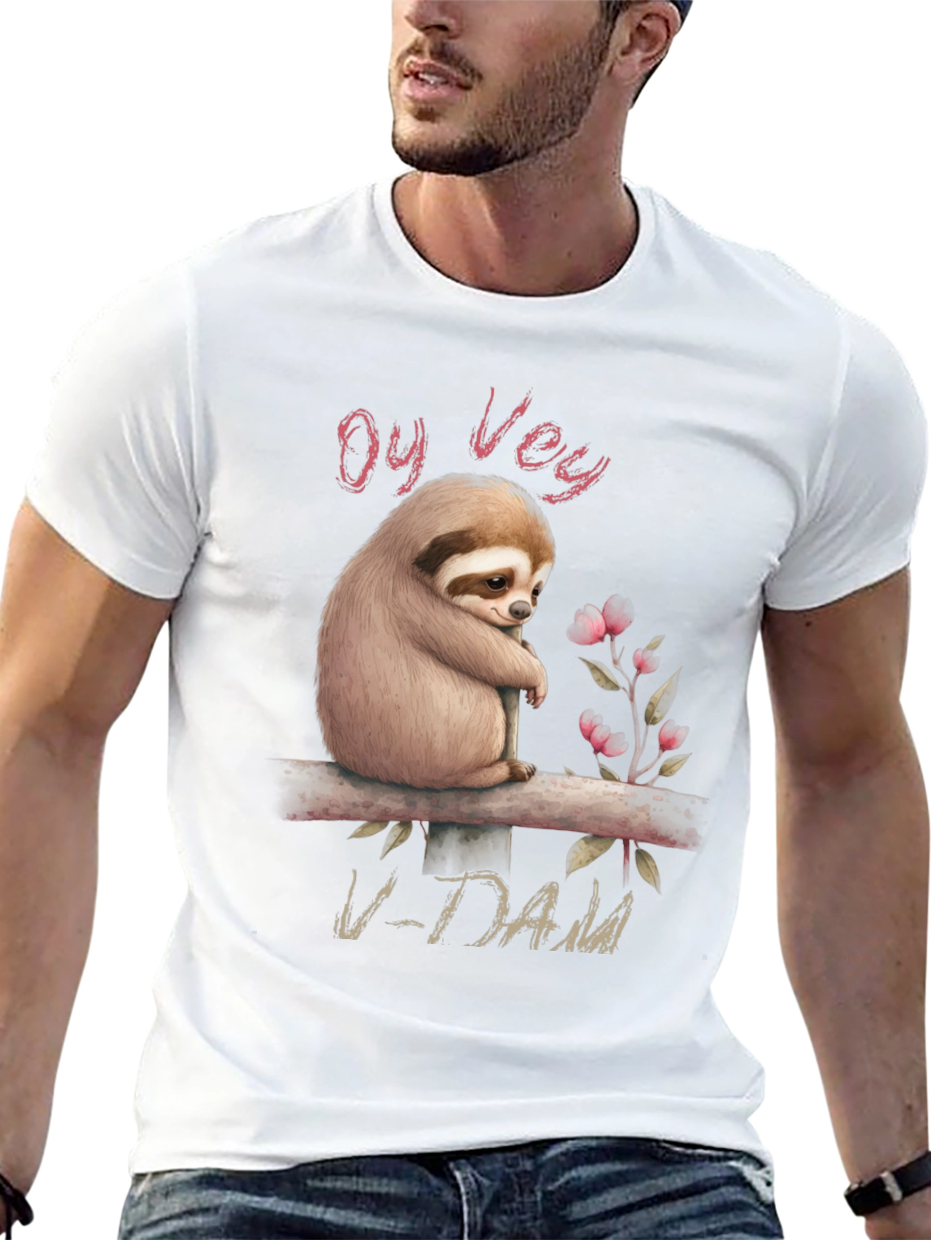 Oy Vey Sloth Graphic T-Shirt