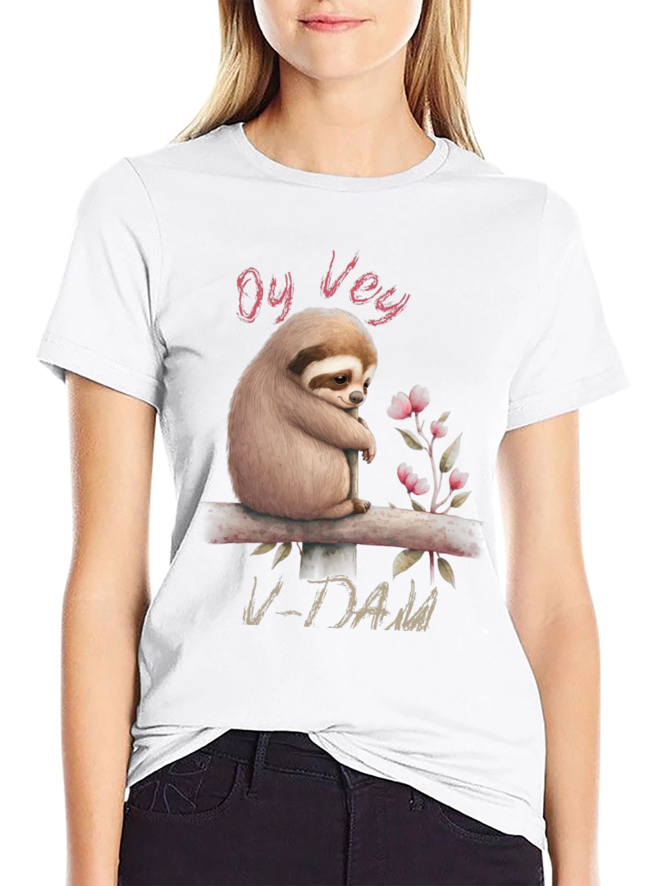 Oy Vey Sloth Graphic T-Shirt