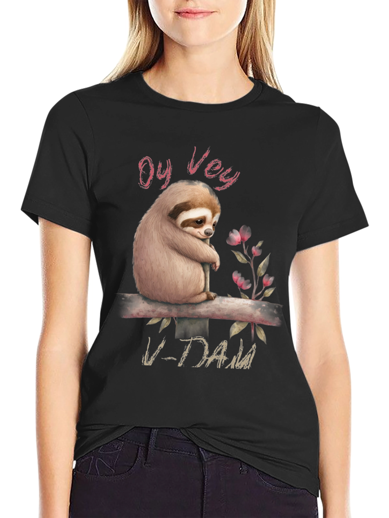 Oy Vey Sloth Graphic T-Shirt