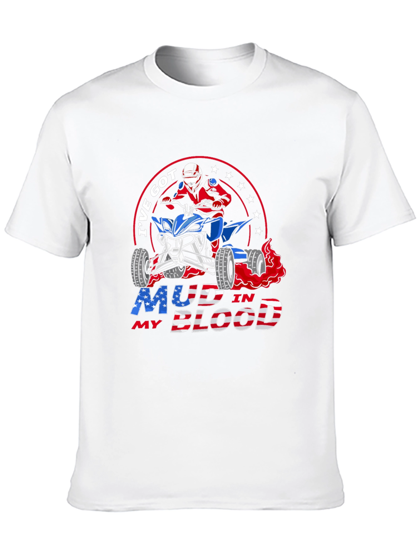 Mud in My Blood ATV Patriotic T-Shirt