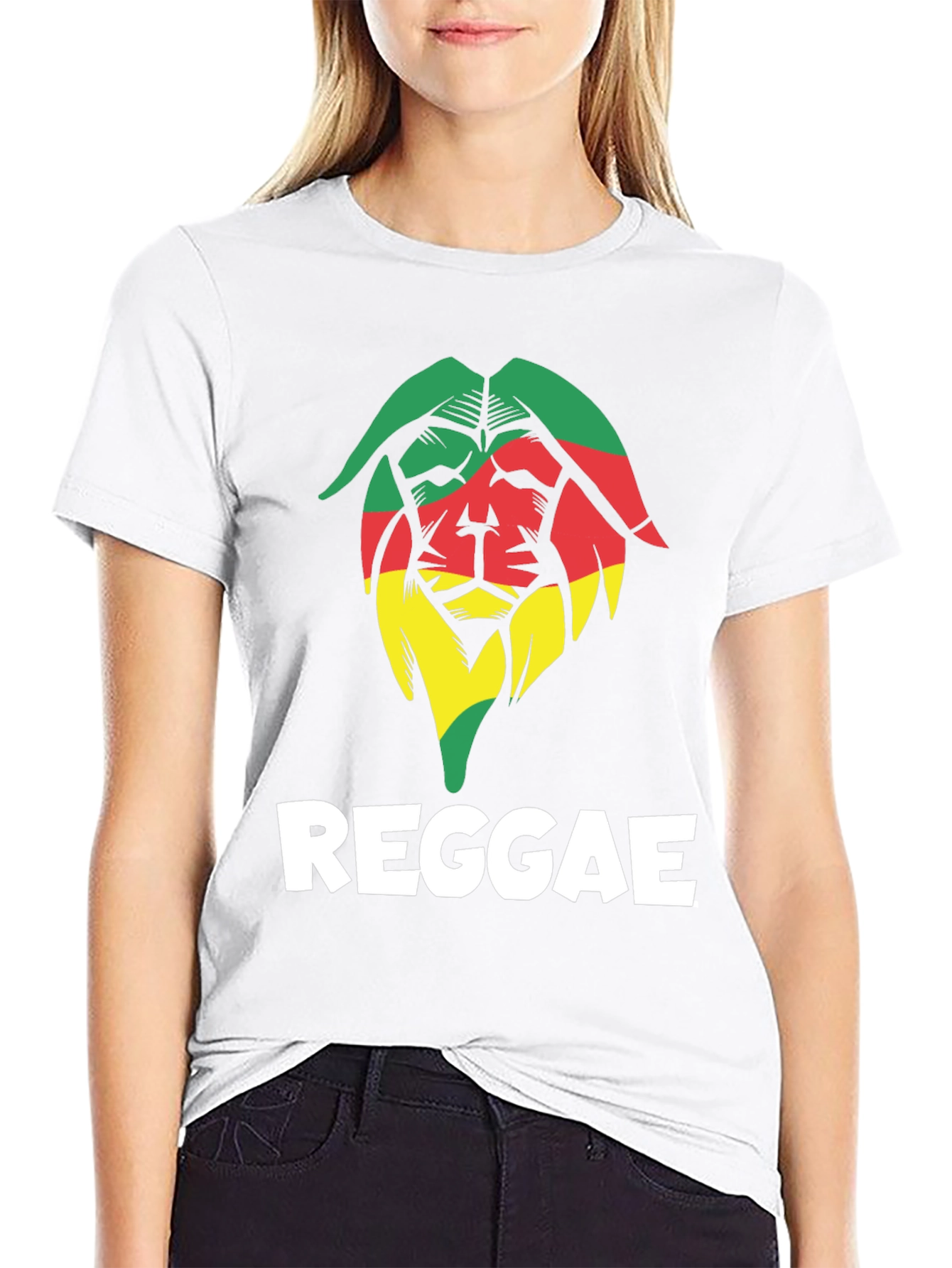 Reggae Lion Graphic Tee - Black Cotton T-Shirt