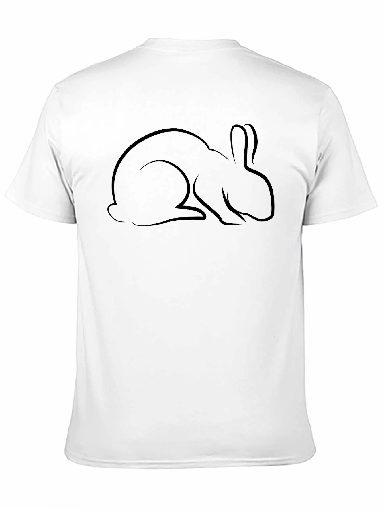 Black Bunny Outline Graphic Tee