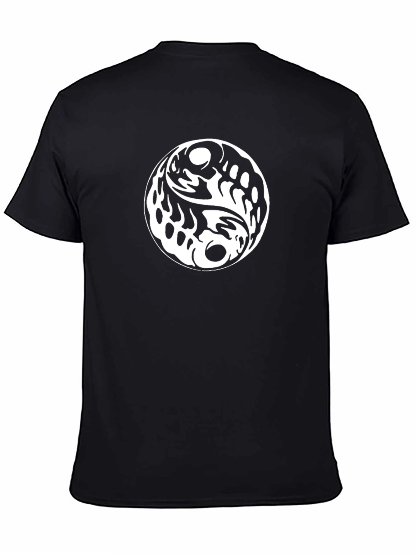 Yin Yang Graphic Black T-Shirt - Mens