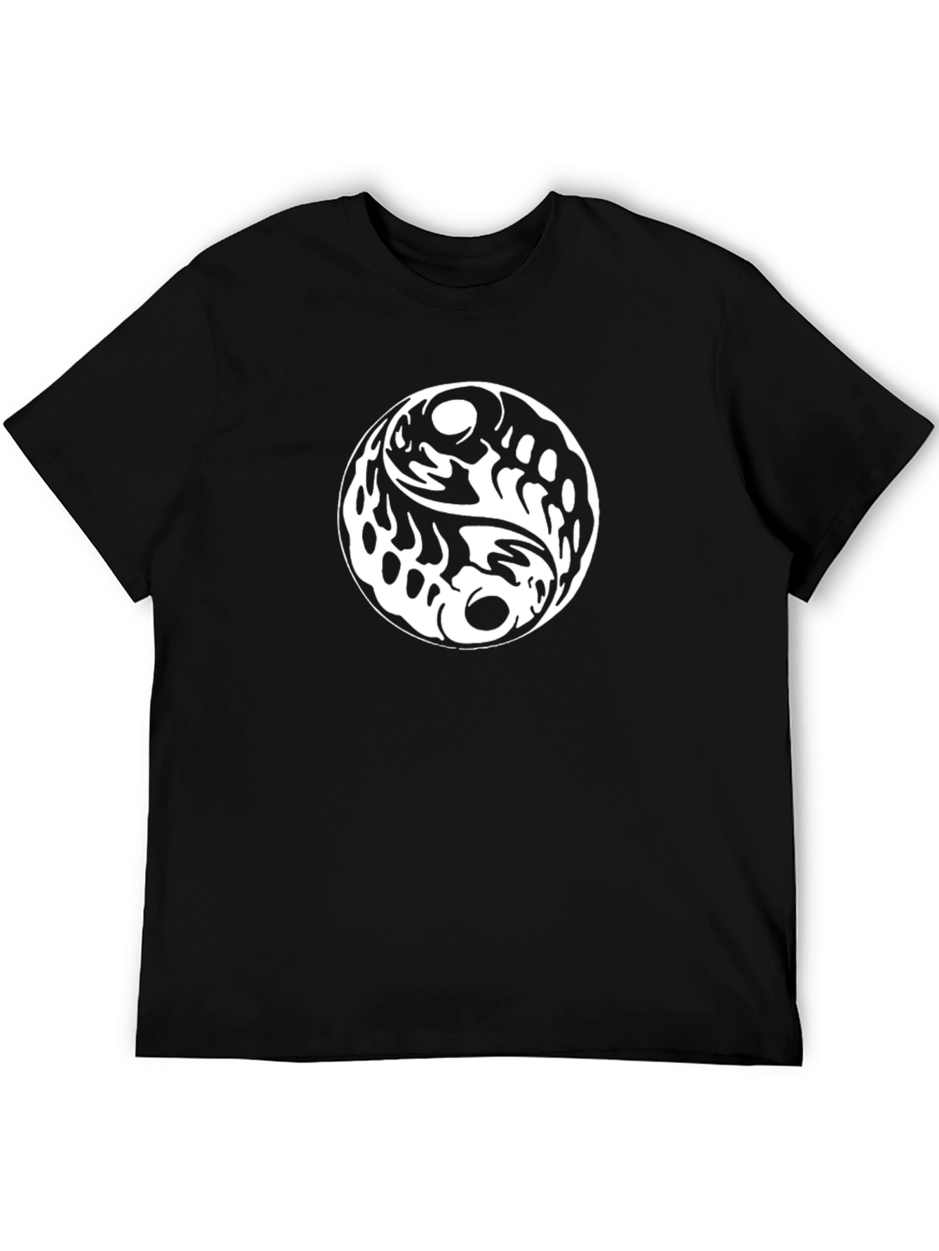 Yin Yang Graphic Black T-Shirt - Mens