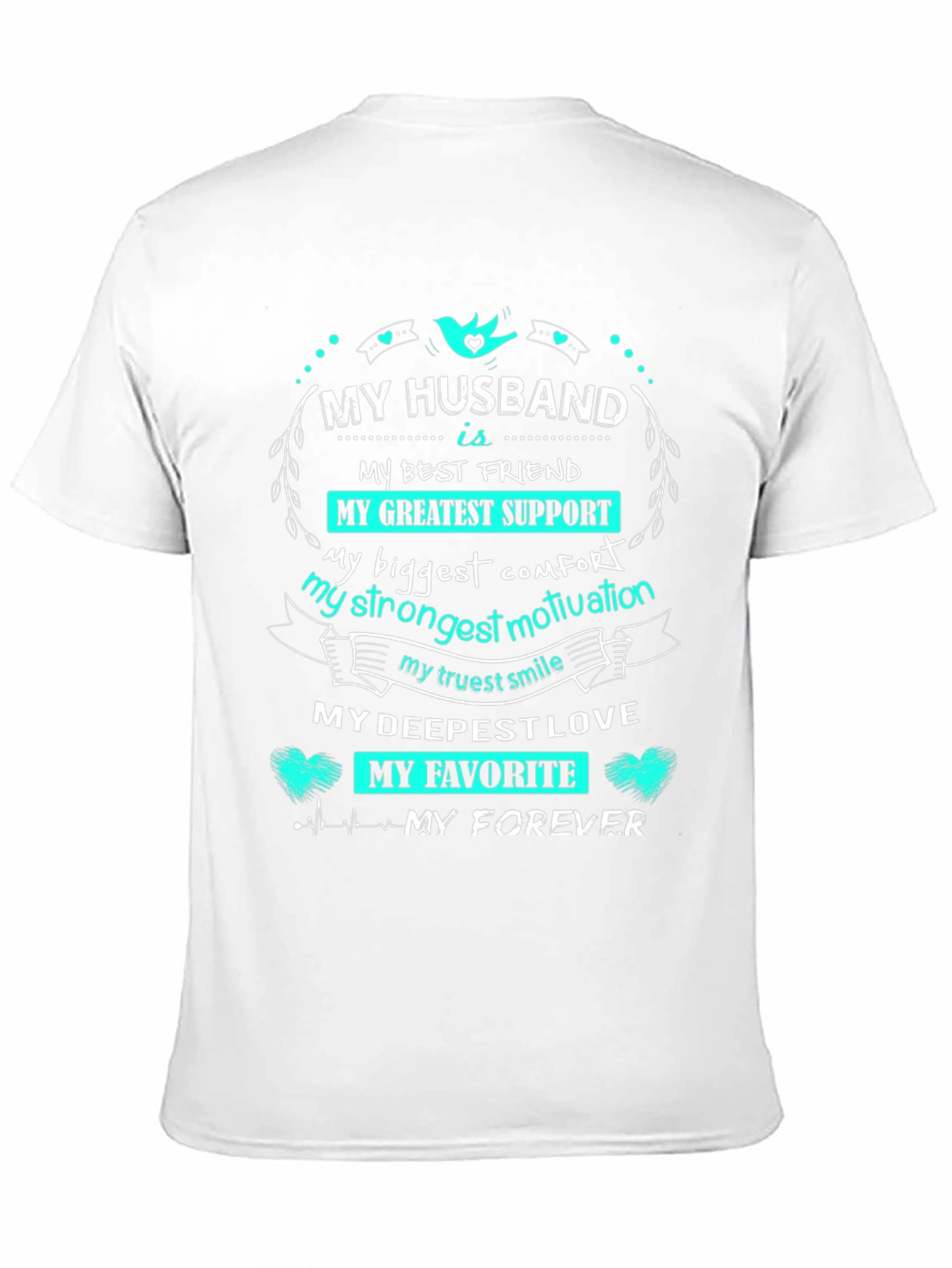 My Husband Is... Graphic Print Black T-Shirt