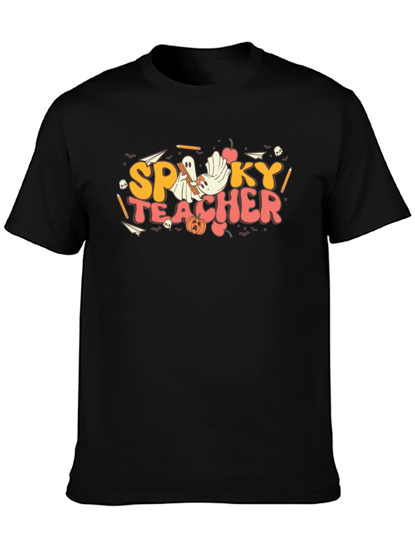 Spooky Teacher Graphic T-Shirt - Halloween Style