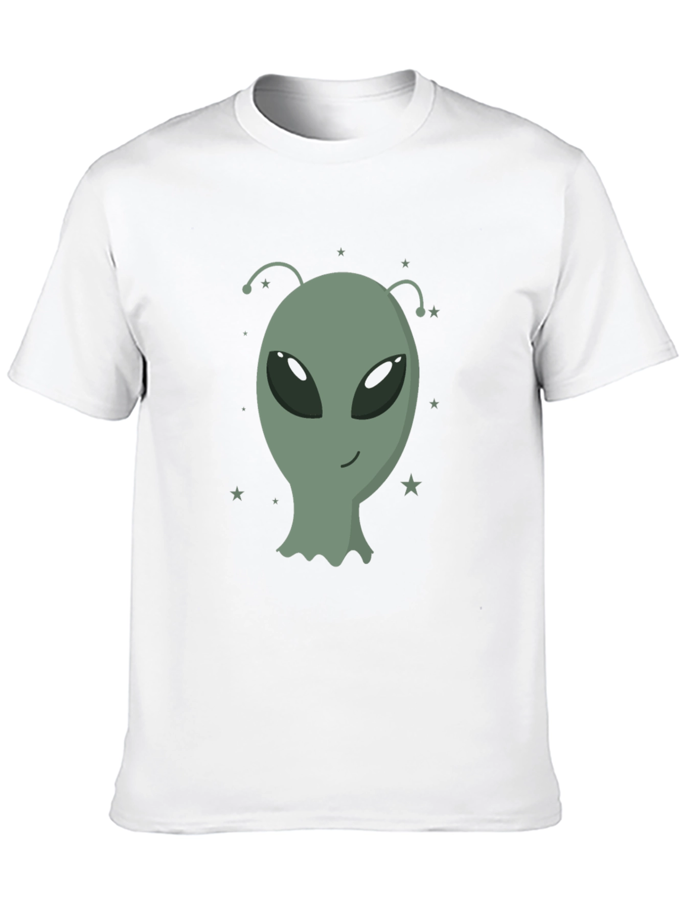 Alien Graphic Tee - Black Cotton T-Shirt