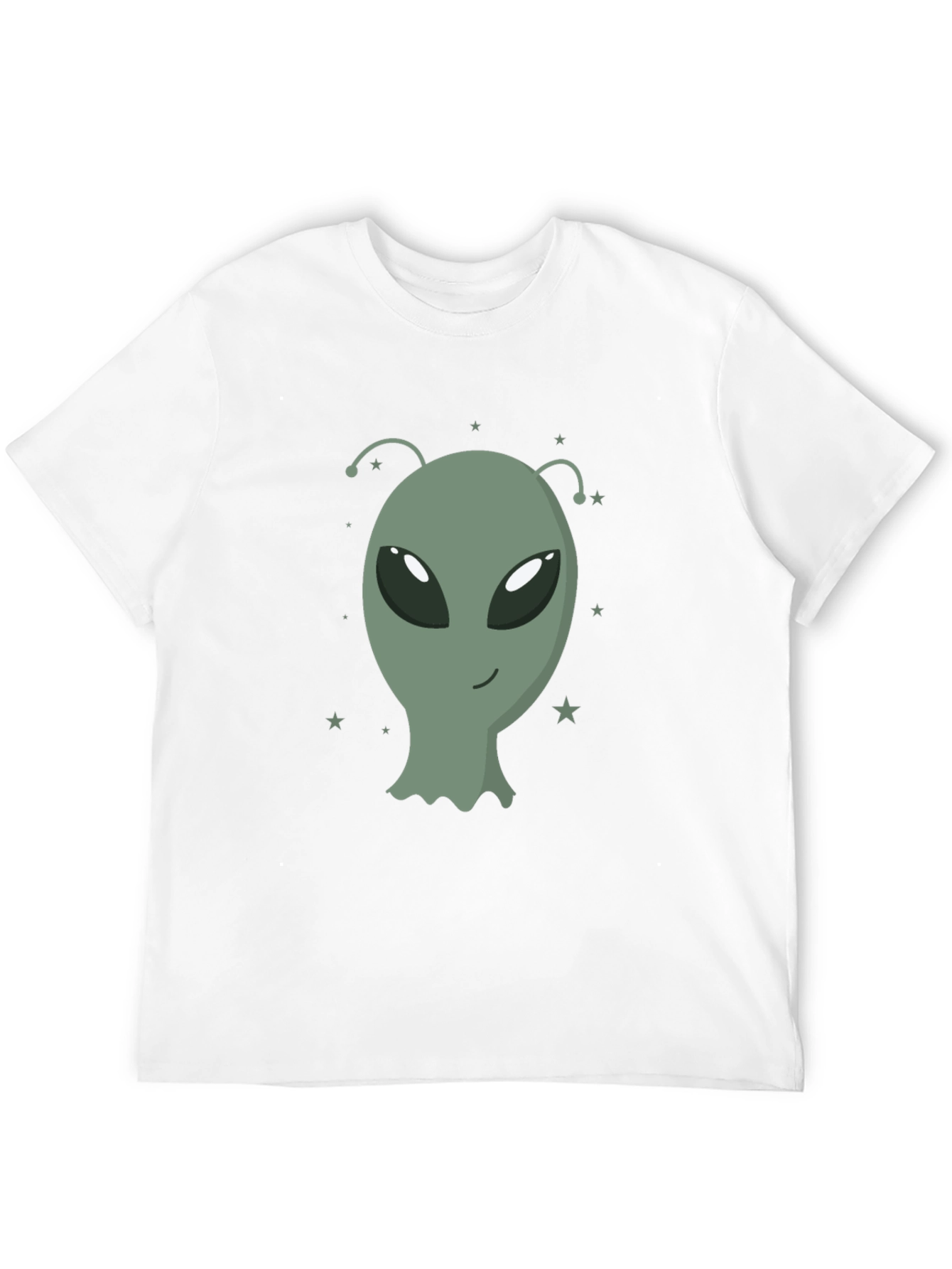 Alien Graphic Tee - Black Cotton T-Shirt
