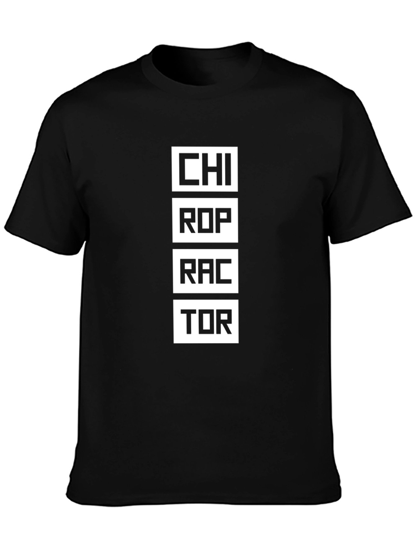 Chiropractor Graphic Tee - Black Cotton Blend T-Shirt