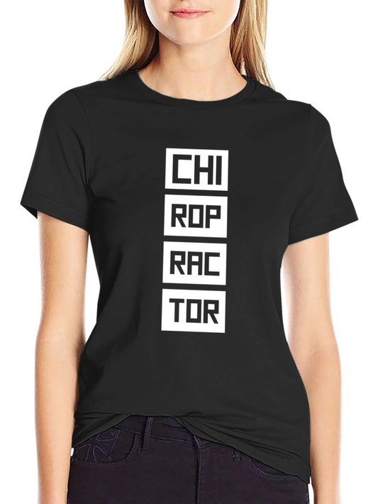 Chiropractor Graphic Tee - Black Cotton Blend T-Shirt