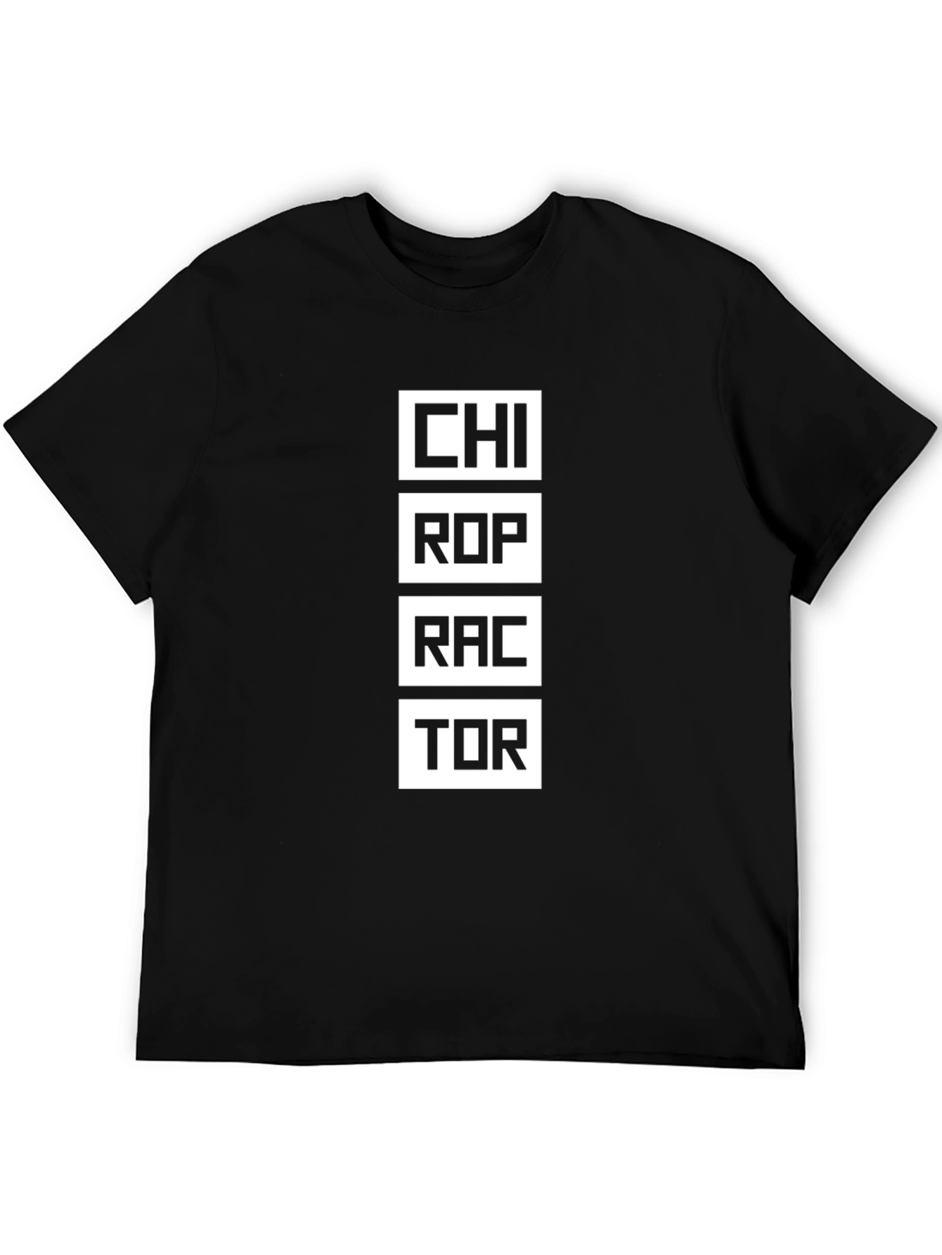 Chiropractor Graphic Tee - Black Cotton Blend T-Shirt