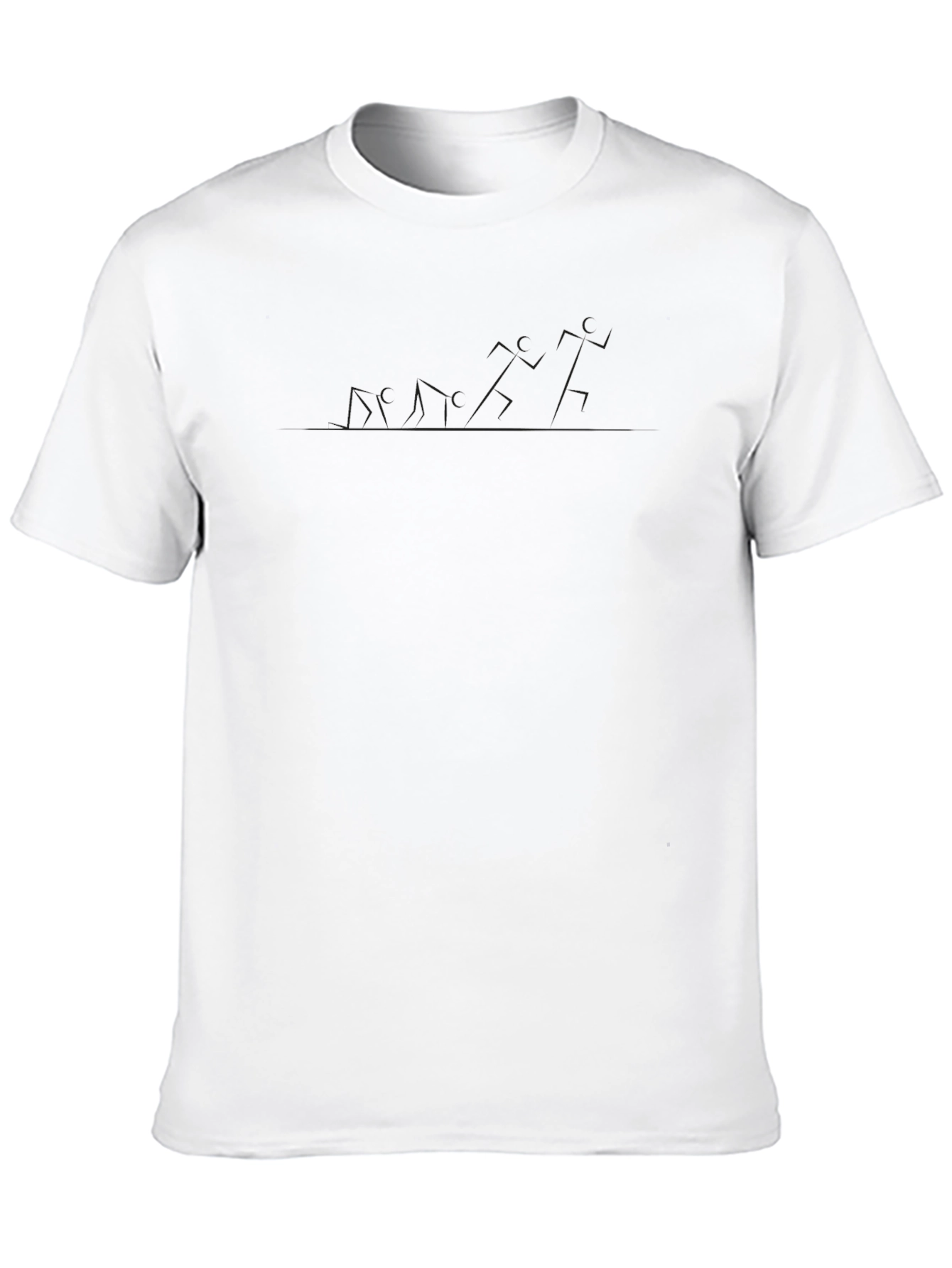 Solid Black Unisex Crew Neck T-Shirt