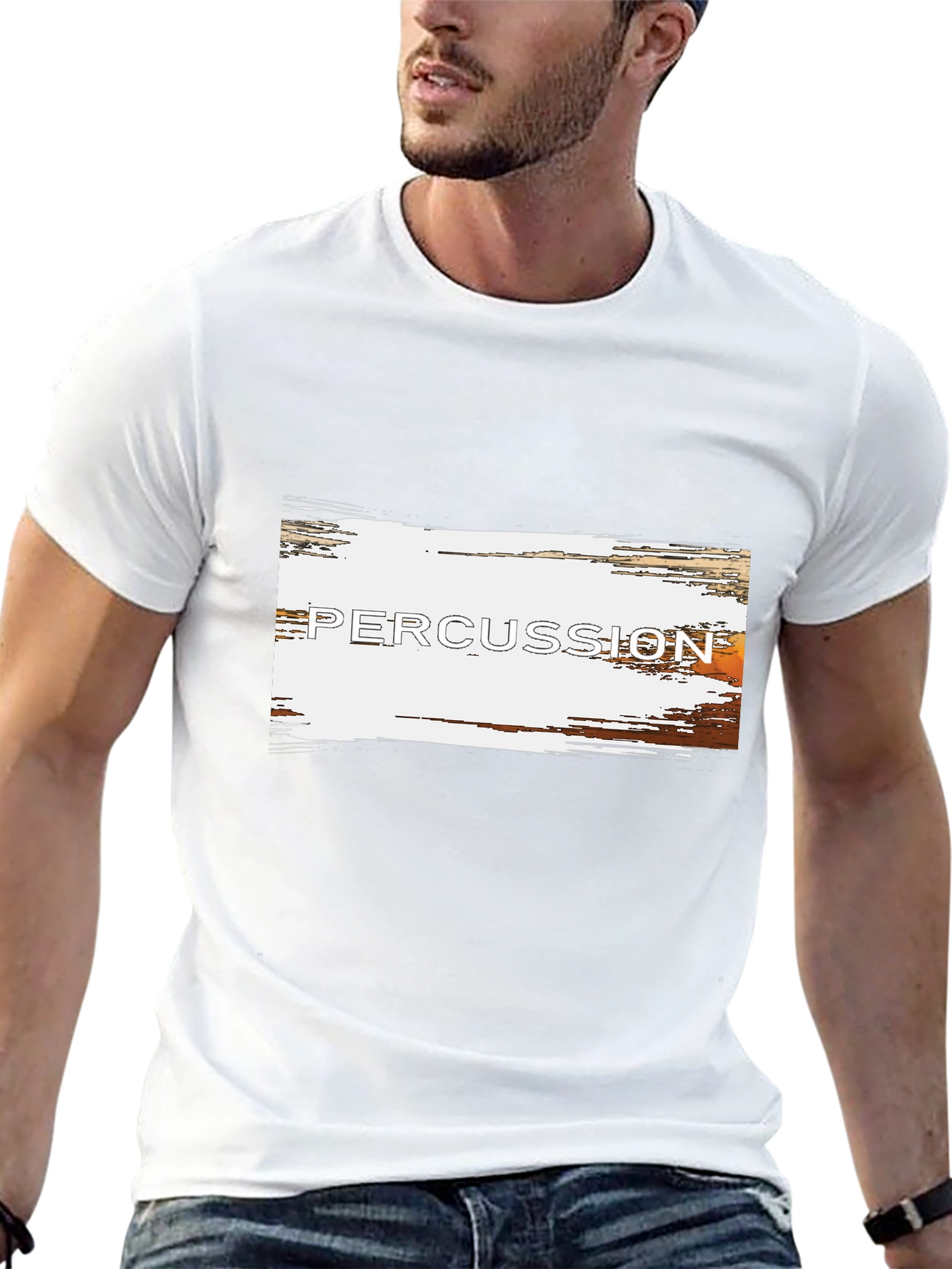 Percussion Band Music Tee - Black Cotton T-Shirt