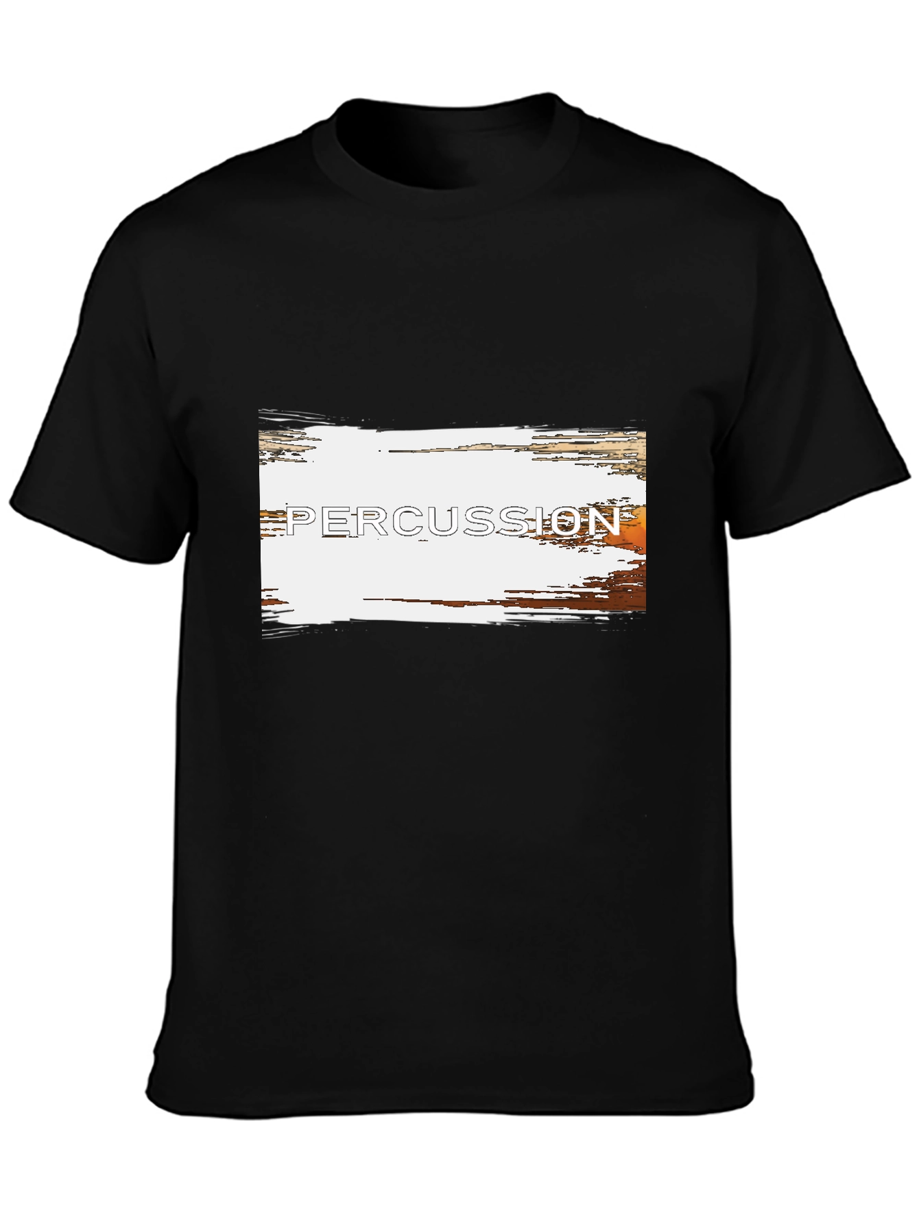 Percussion Band Music Tee - Black Cotton T-Shirt