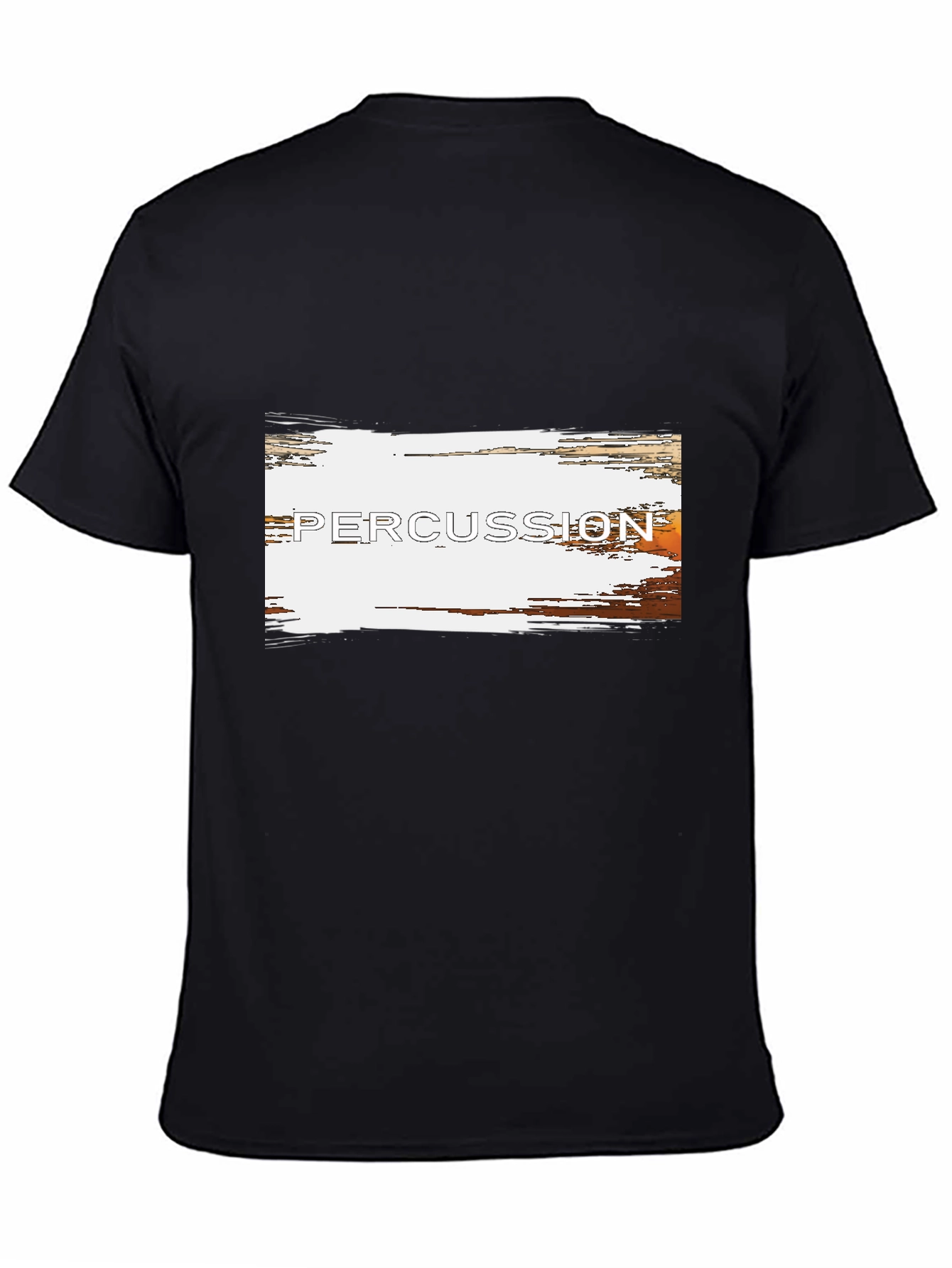 Percussion Band Music Tee - Black Cotton T-Shirt