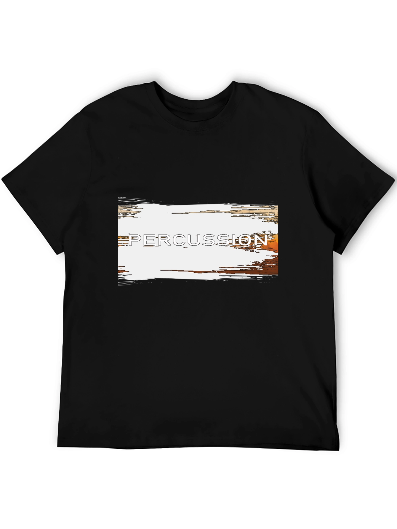 Percussion Band Music Tee - Black Cotton T-Shirt