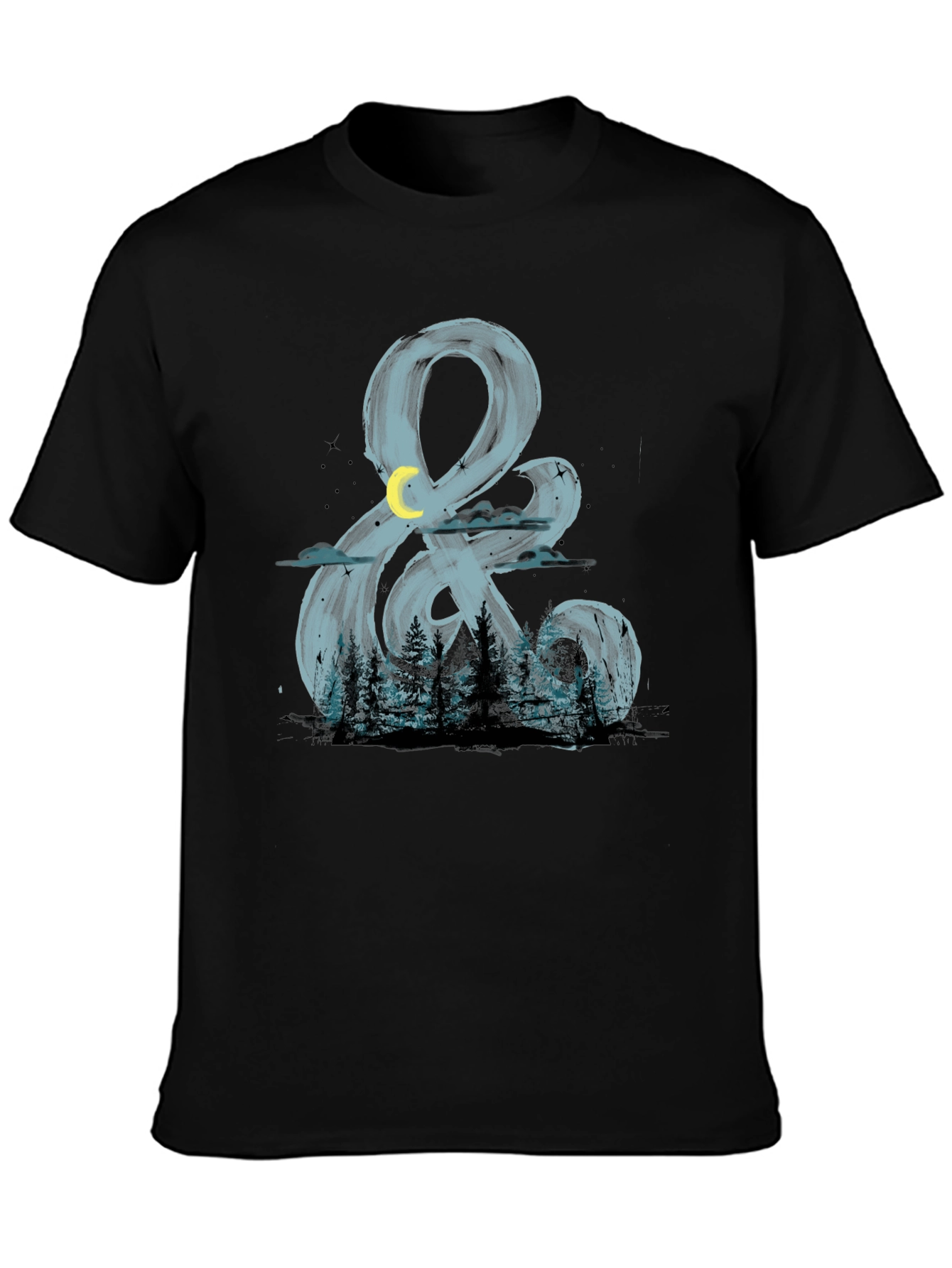 Night Forest Ampersand Graphic T-Shirt