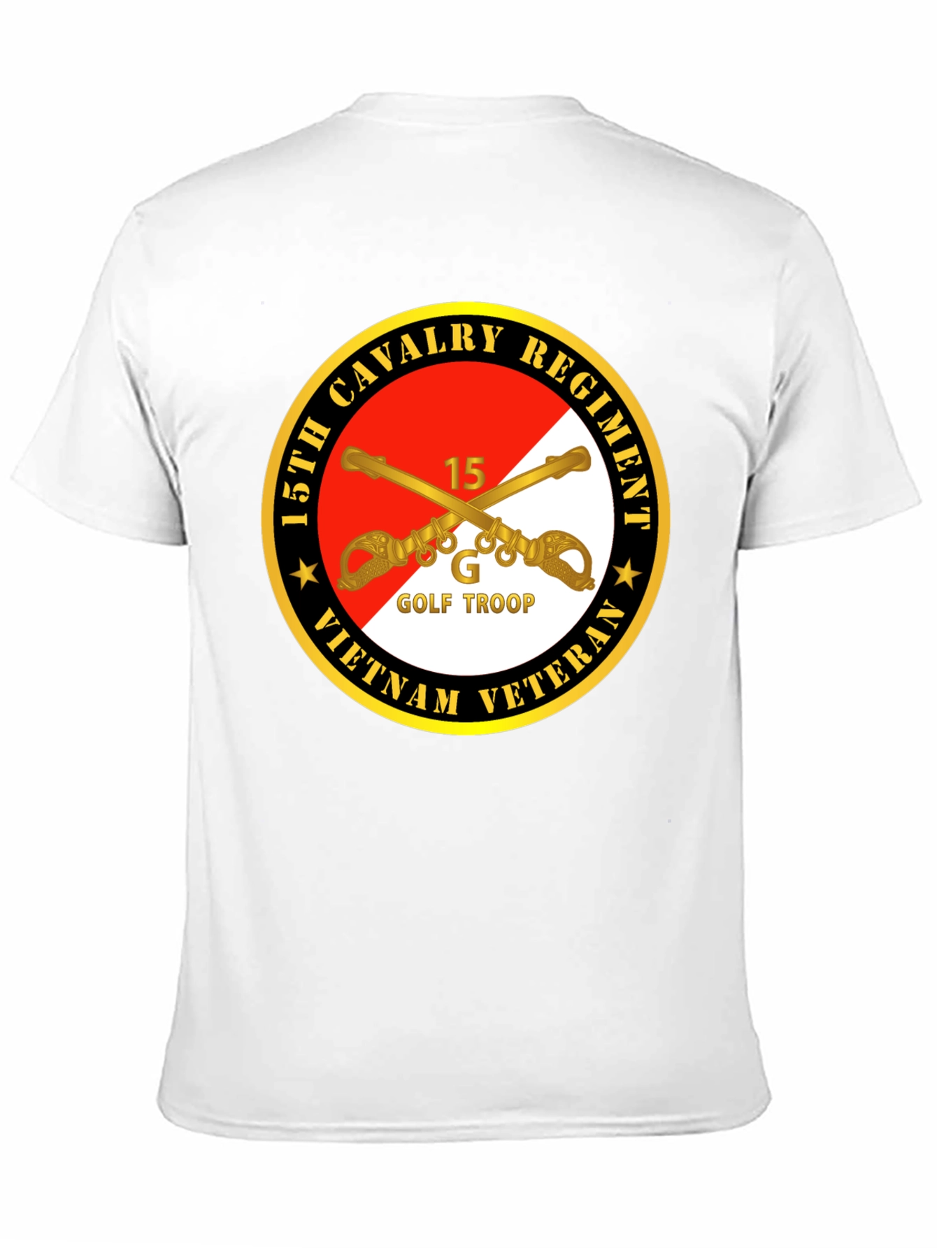 15th Cavalry Regiment Vietnam Veteran Black T-Shirt