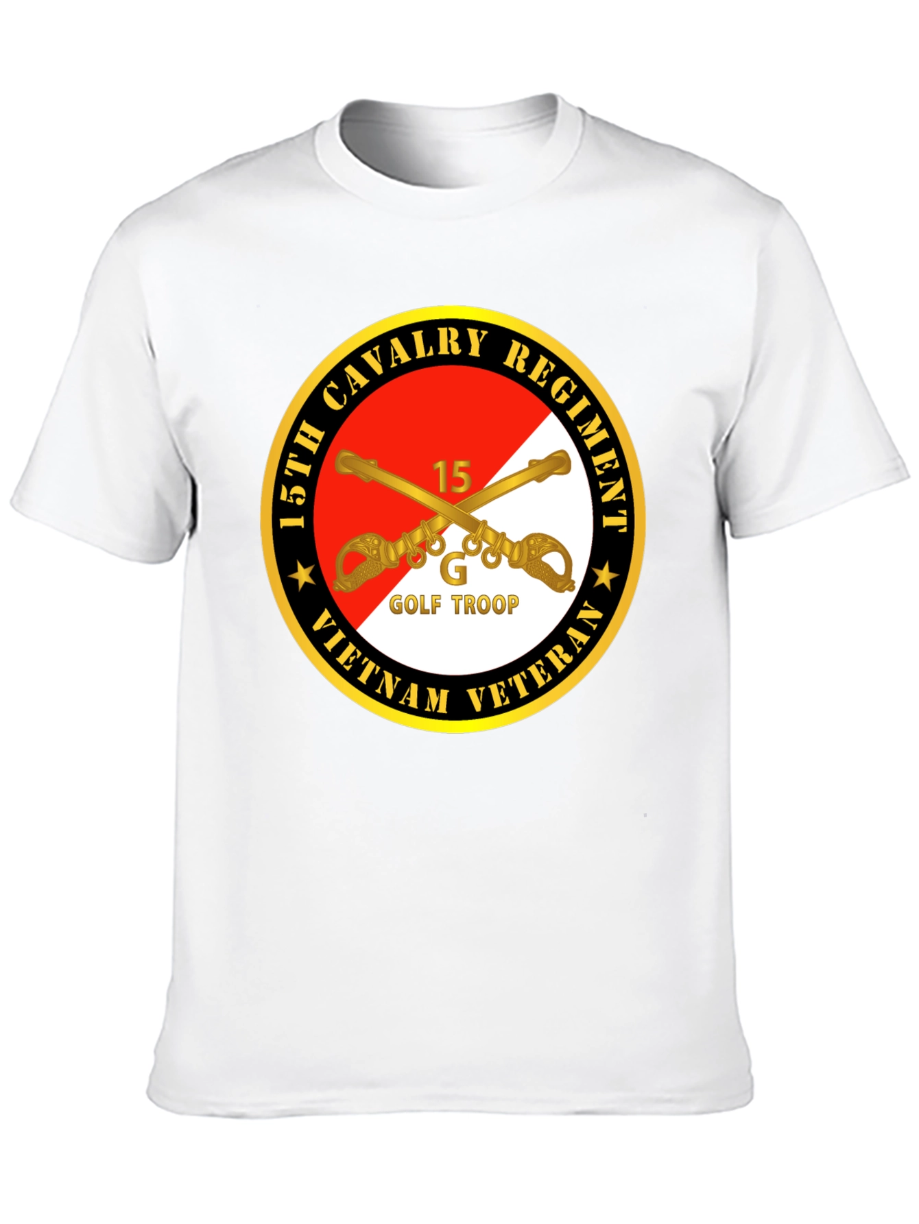 15th Cavalry Regiment Vietnam Veteran Black T-Shirt
