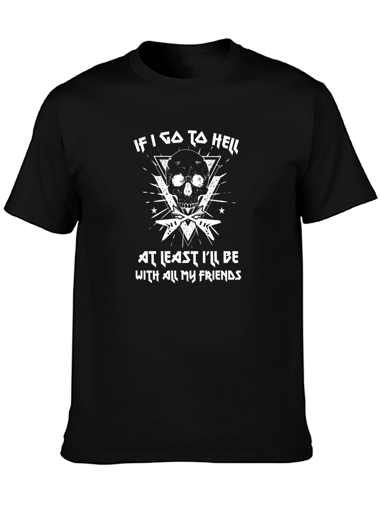 Rock n Roll Skull Graphic T-Shirt