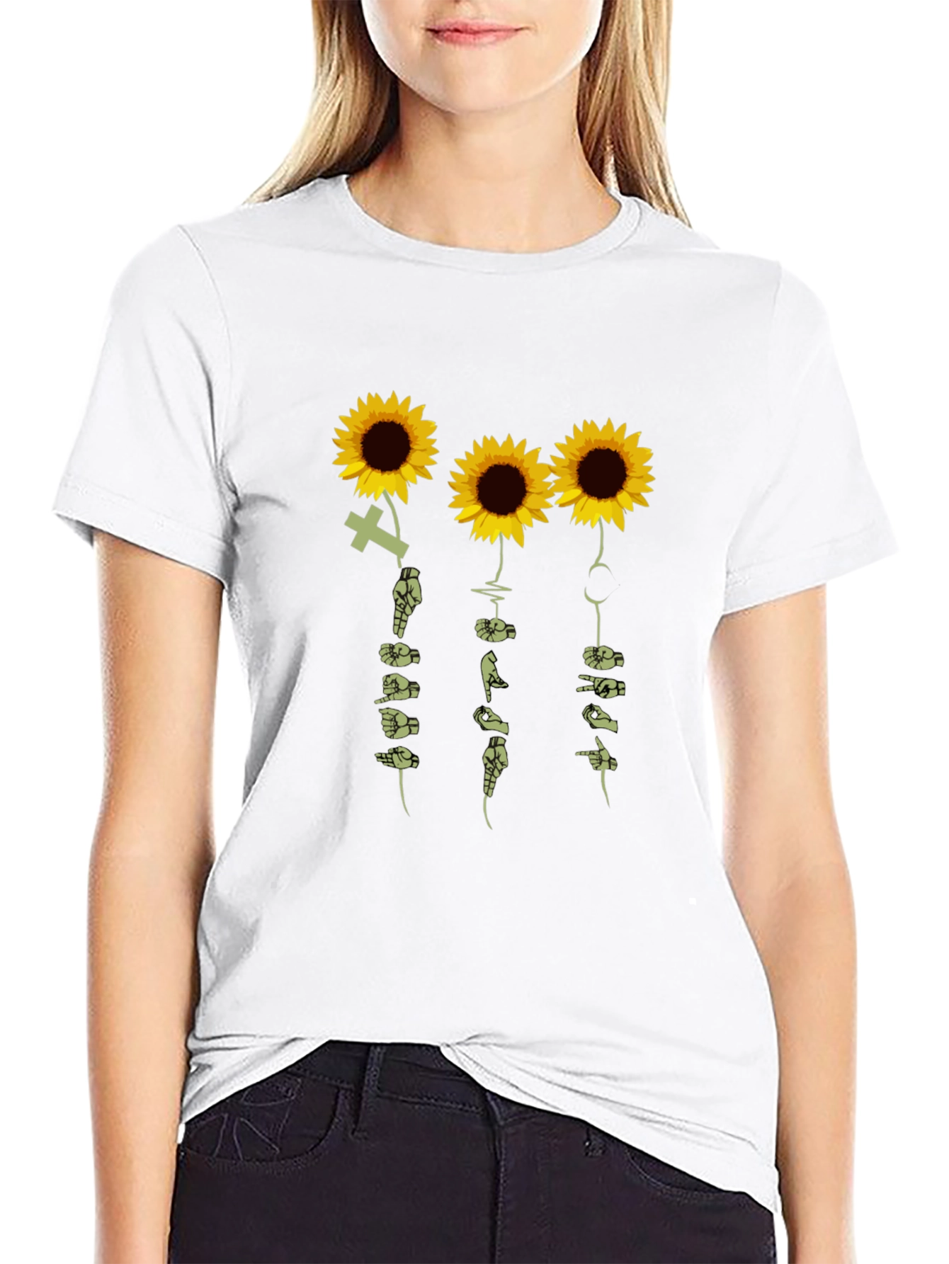 Sunflower ASL Graphic T-Shirt
