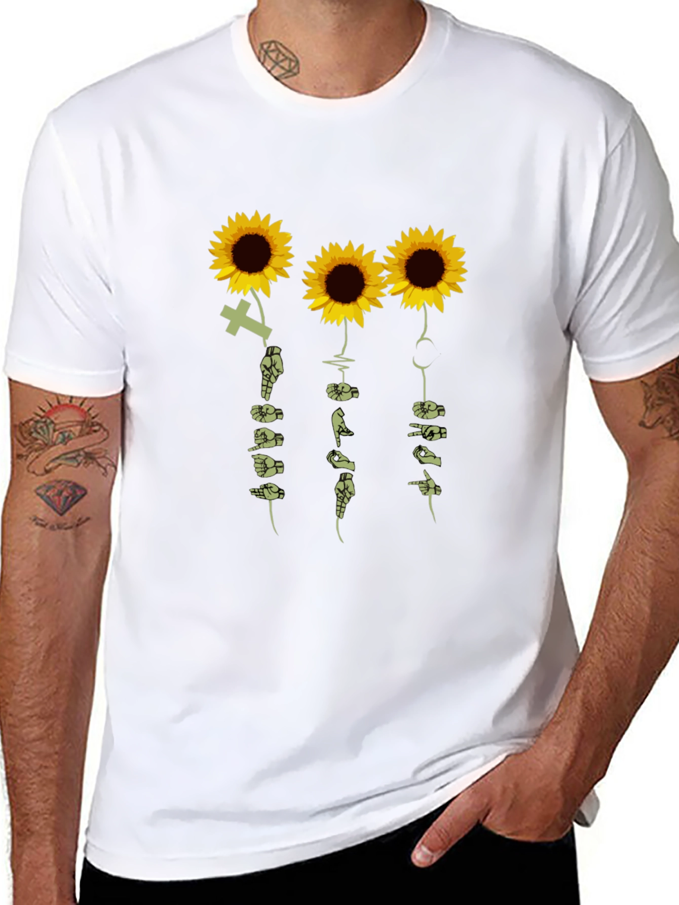 Sunflower ASL Graphic T-Shirt