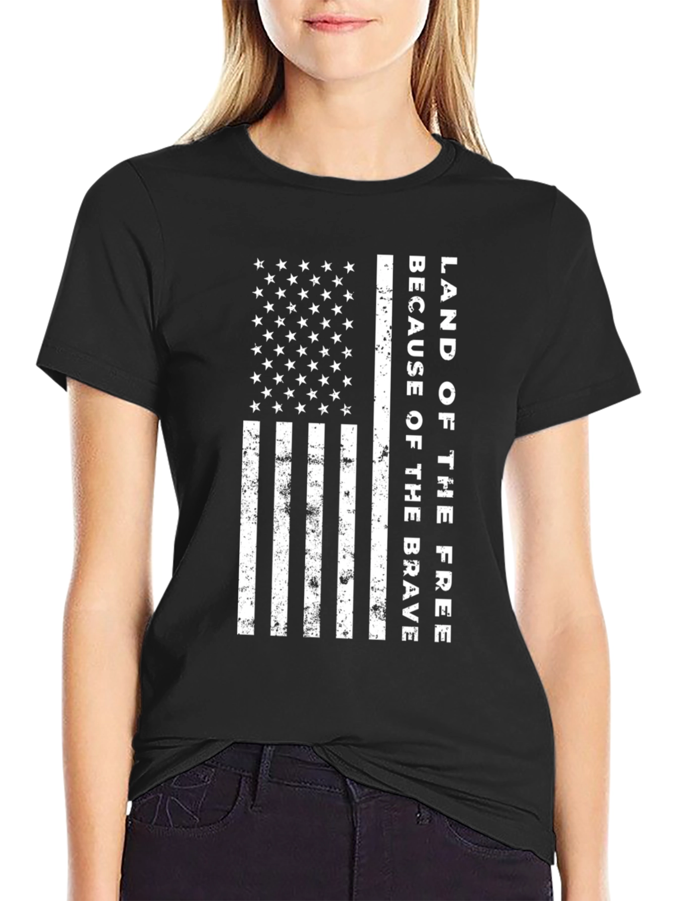 Land of the Free Patriotic American Flag T-Shirt