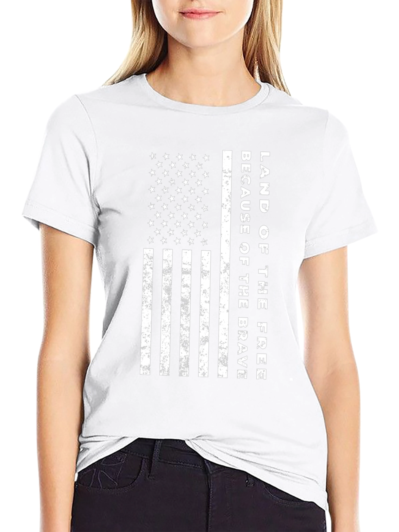 Land of the Free Patriotic American Flag T-Shirt