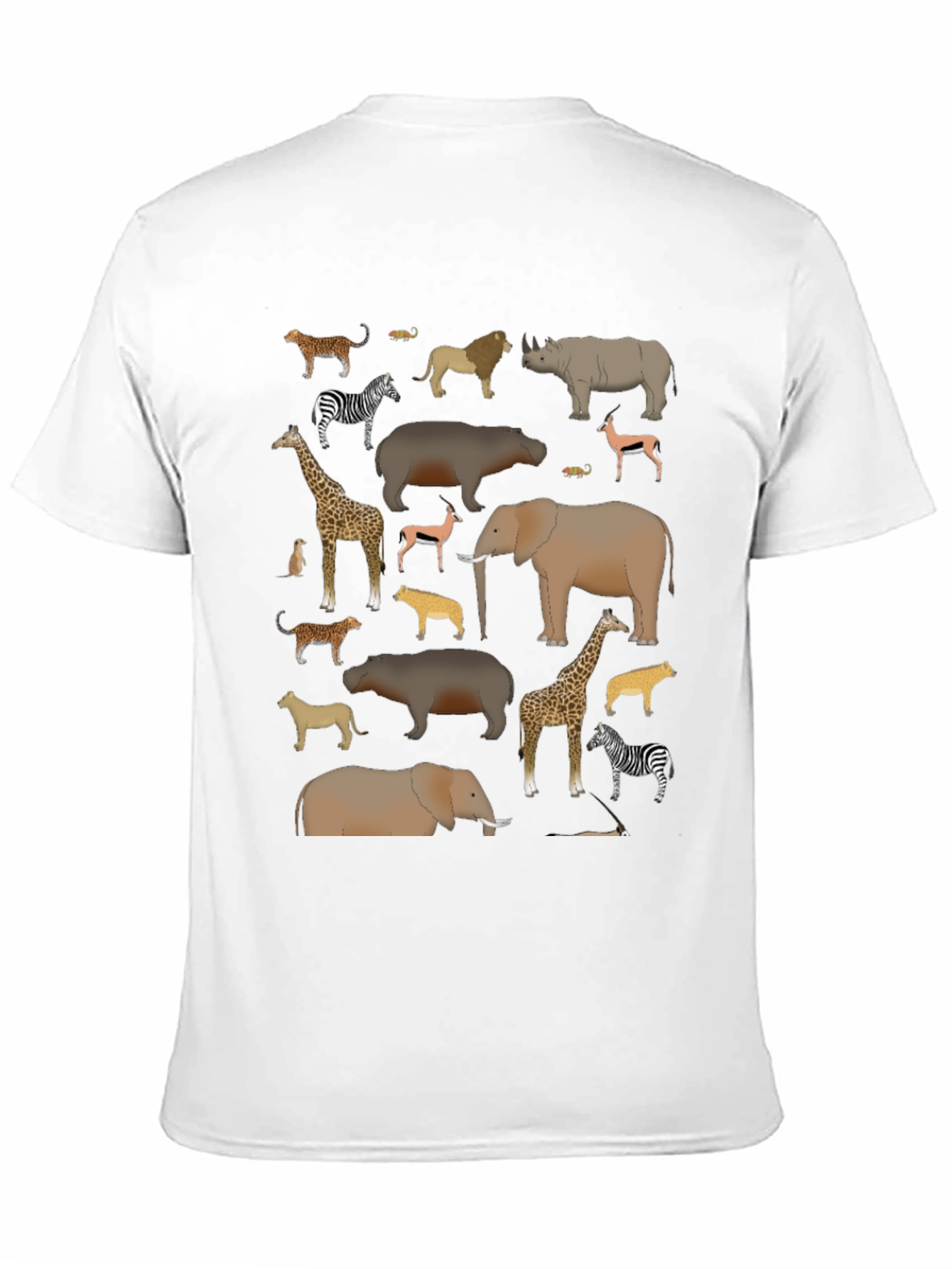 Safari Animals Graphic Print Mens T-Shirt