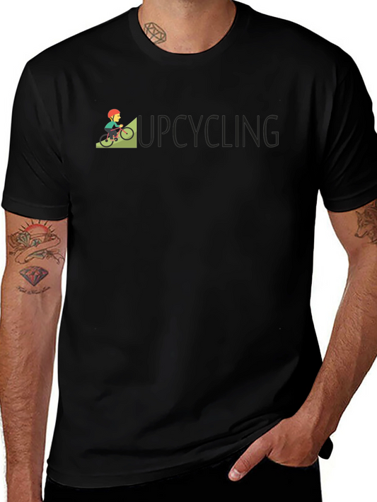 Upcycling Graphic Black T-Shirt