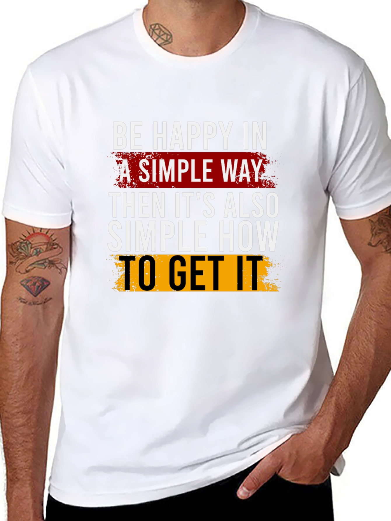 Be Happy T-Shirt: Simple Way Graphic Tee