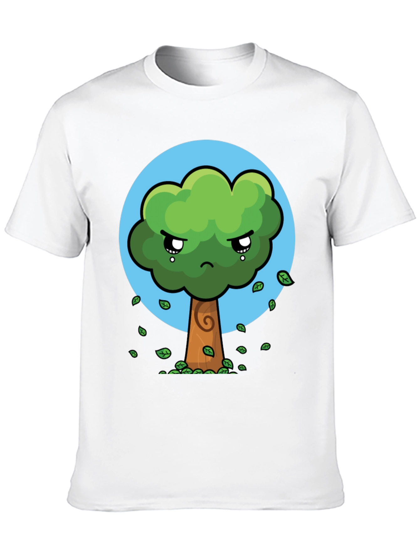 Sad Tree Graphic Tee - Nature Lovers Black T-Shirt