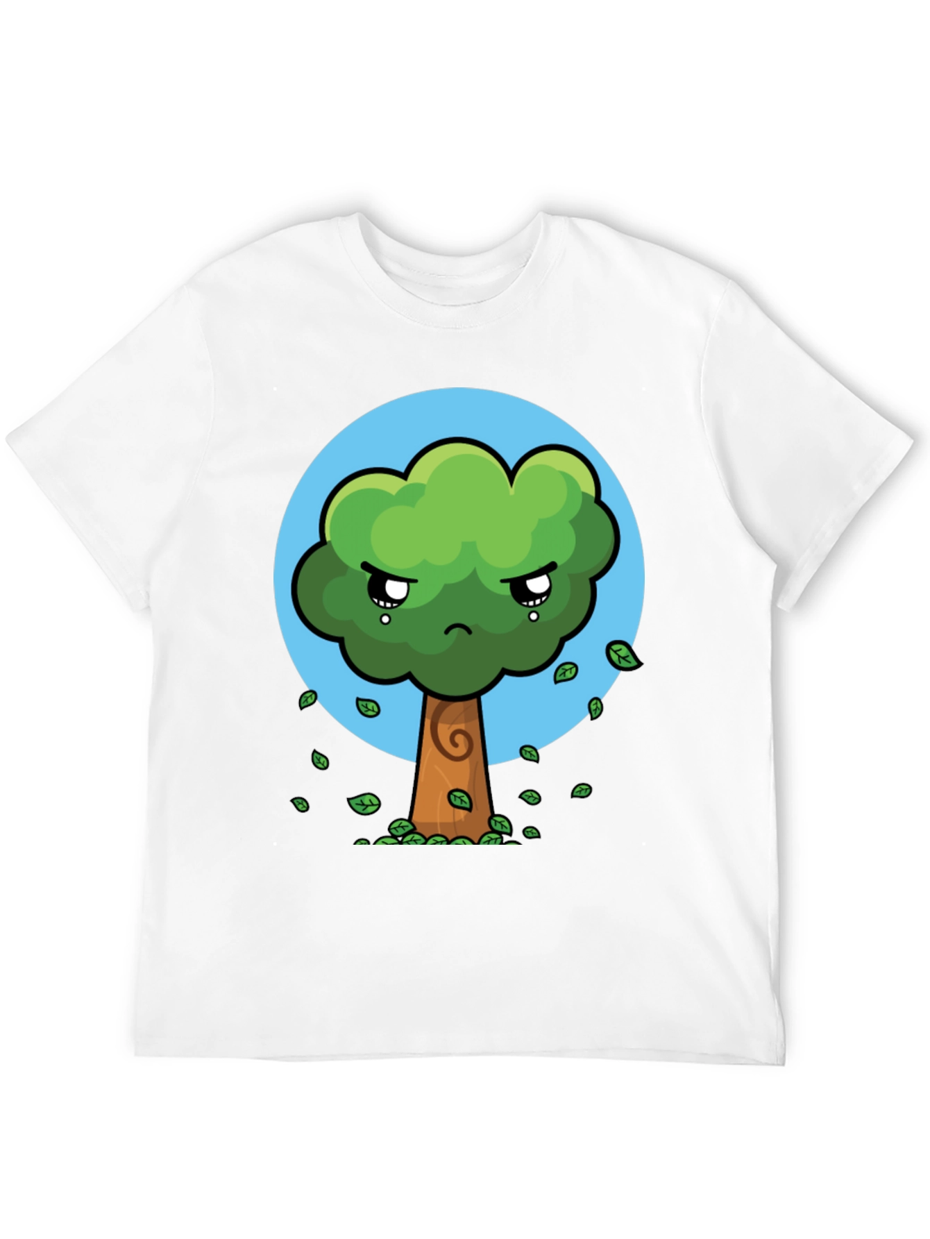 Sad Tree Graphic Tee - Nature Lovers Black T-Shirt
