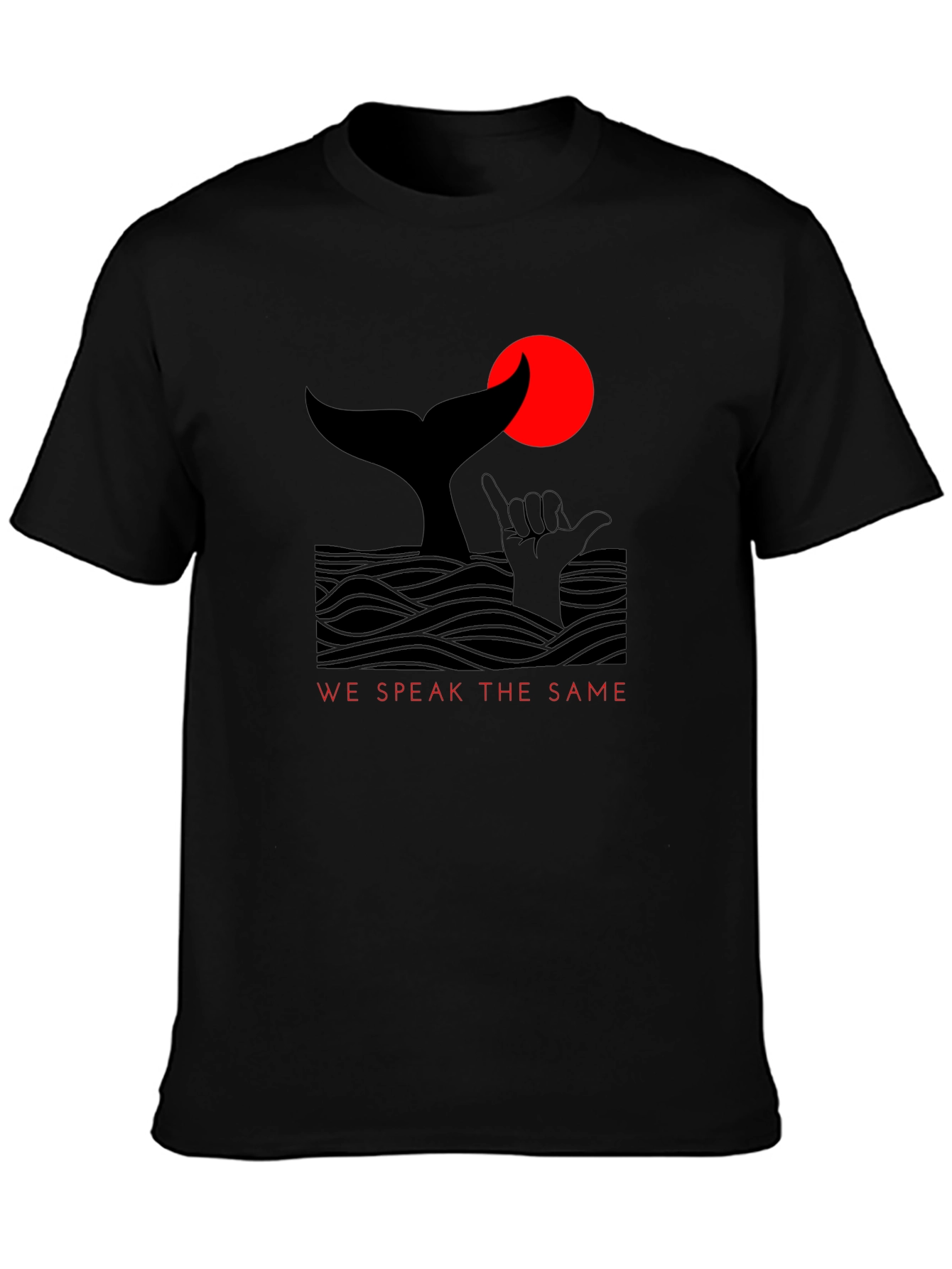 Whale Tail Hang Loose Graphic T-Shirt