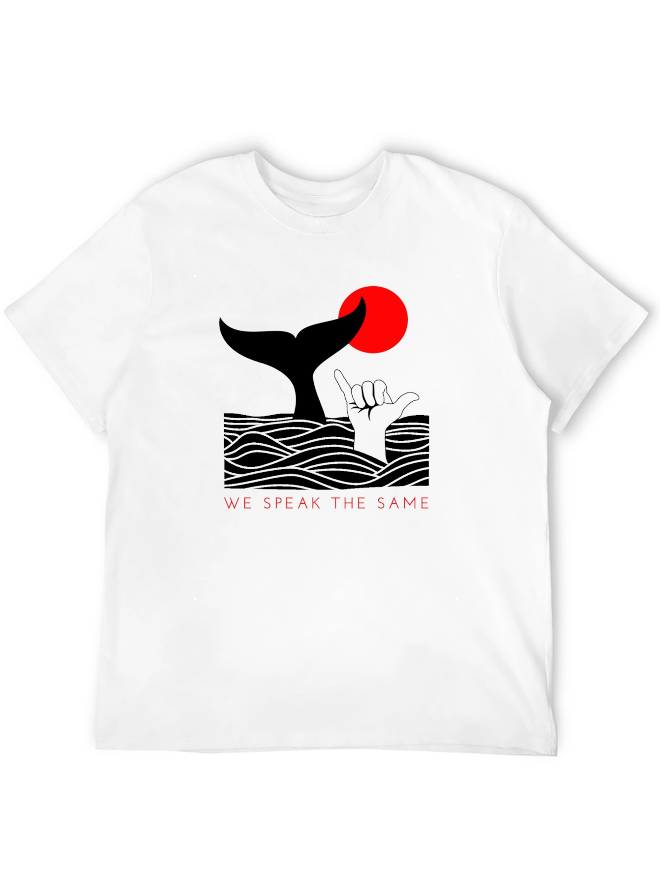 Whale Tail Hang Loose Graphic T-Shirt