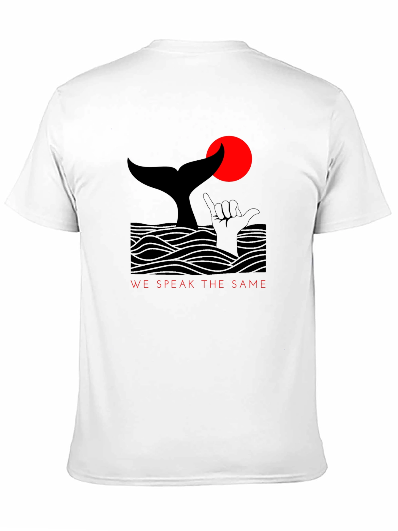 Whale Tail Hang Loose Graphic T-Shirt