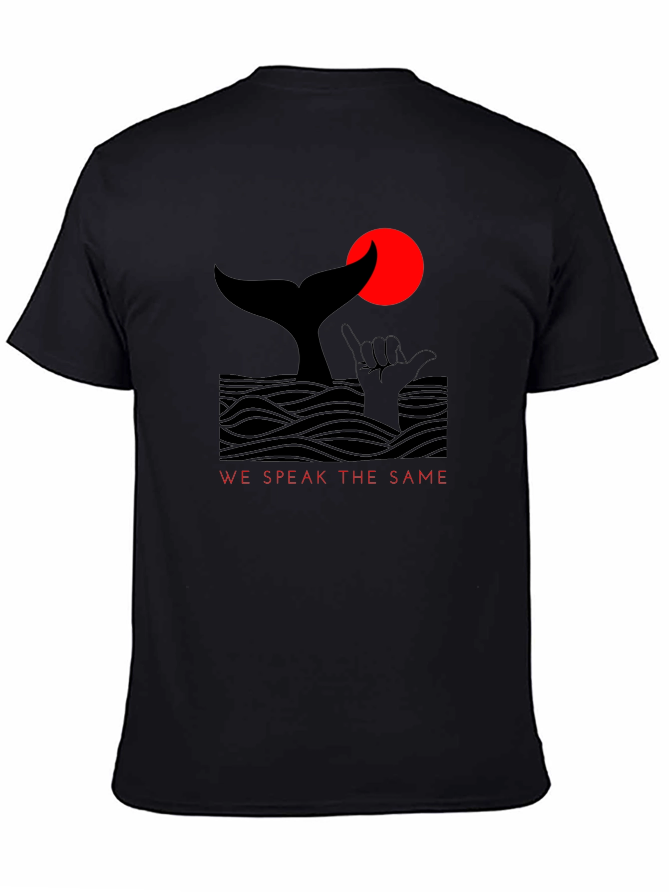 Whale Tail Hang Loose Graphic T-Shirt